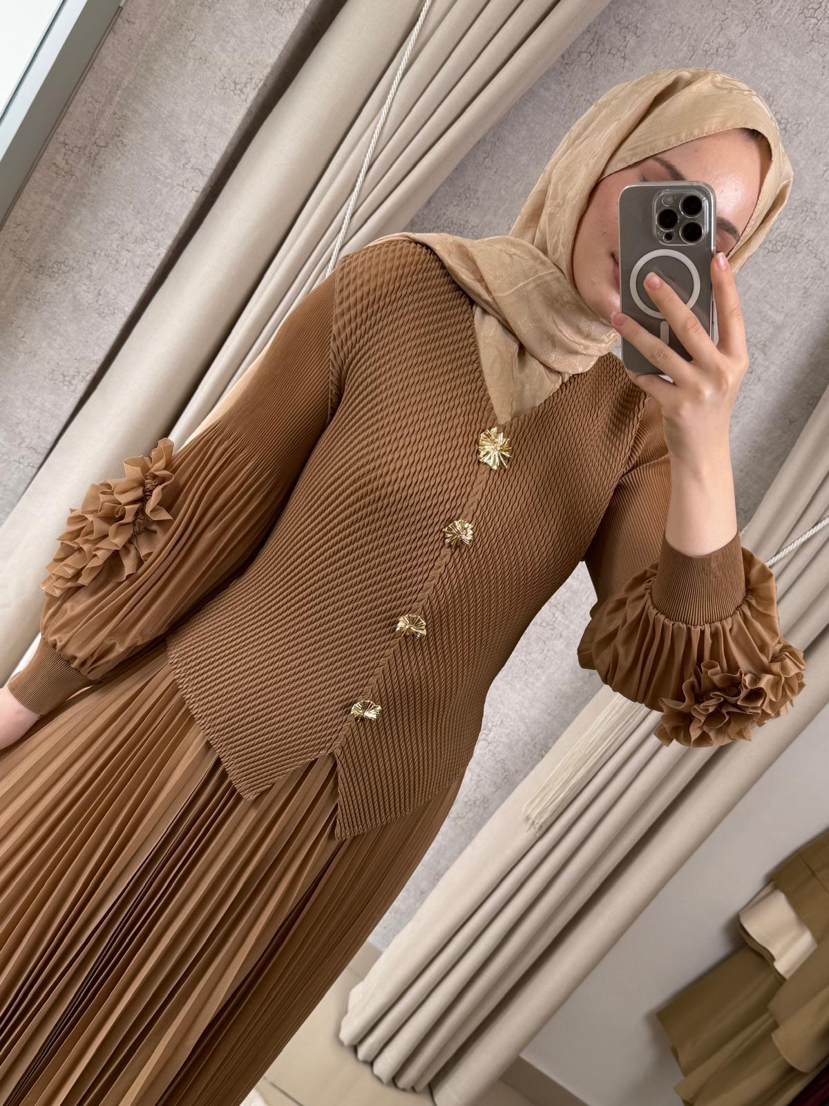 MMZ Akordiyon Etekli Takım Camel