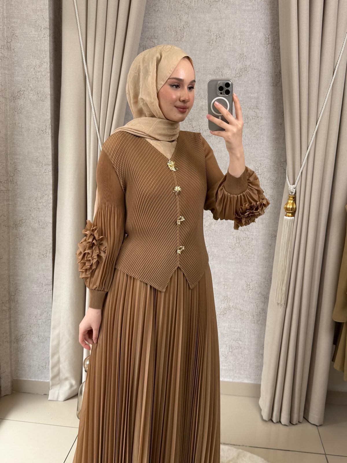 MMZ Akordiyon Etekli Takım Camel