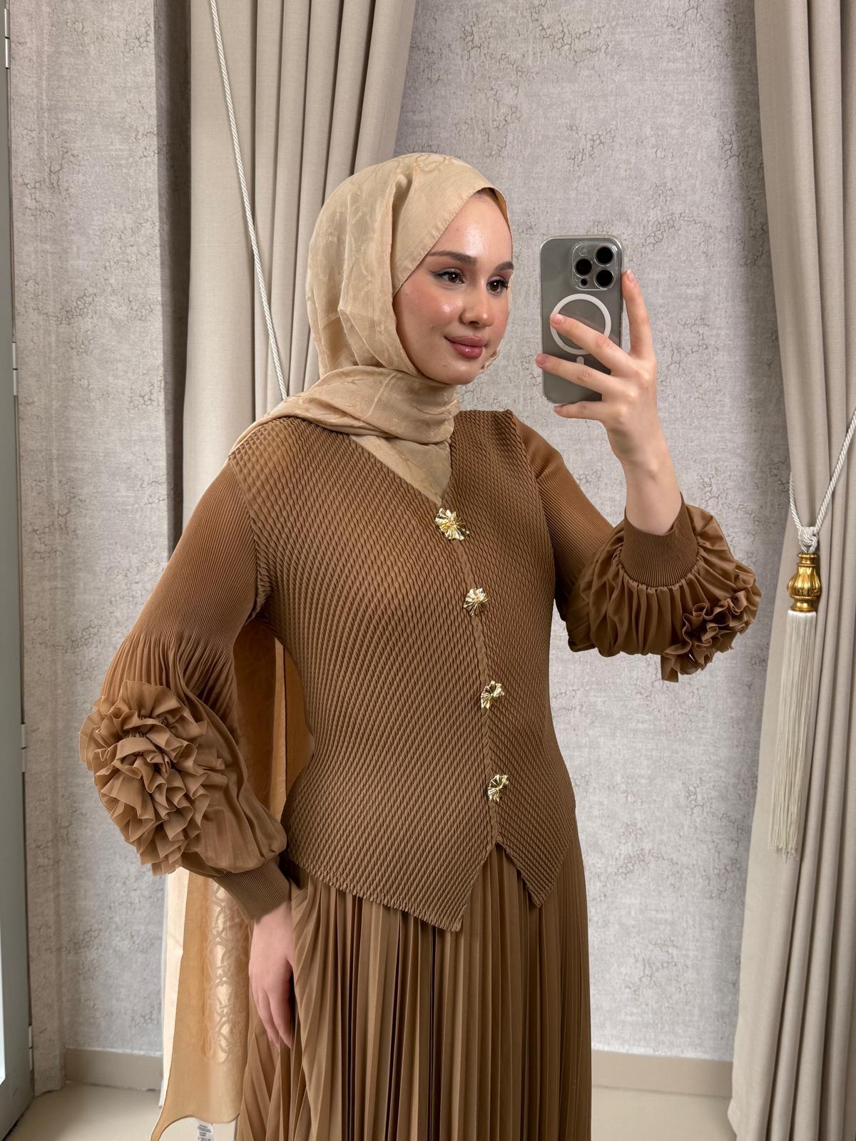 MMZ Akordiyon Etekli Takım Camel