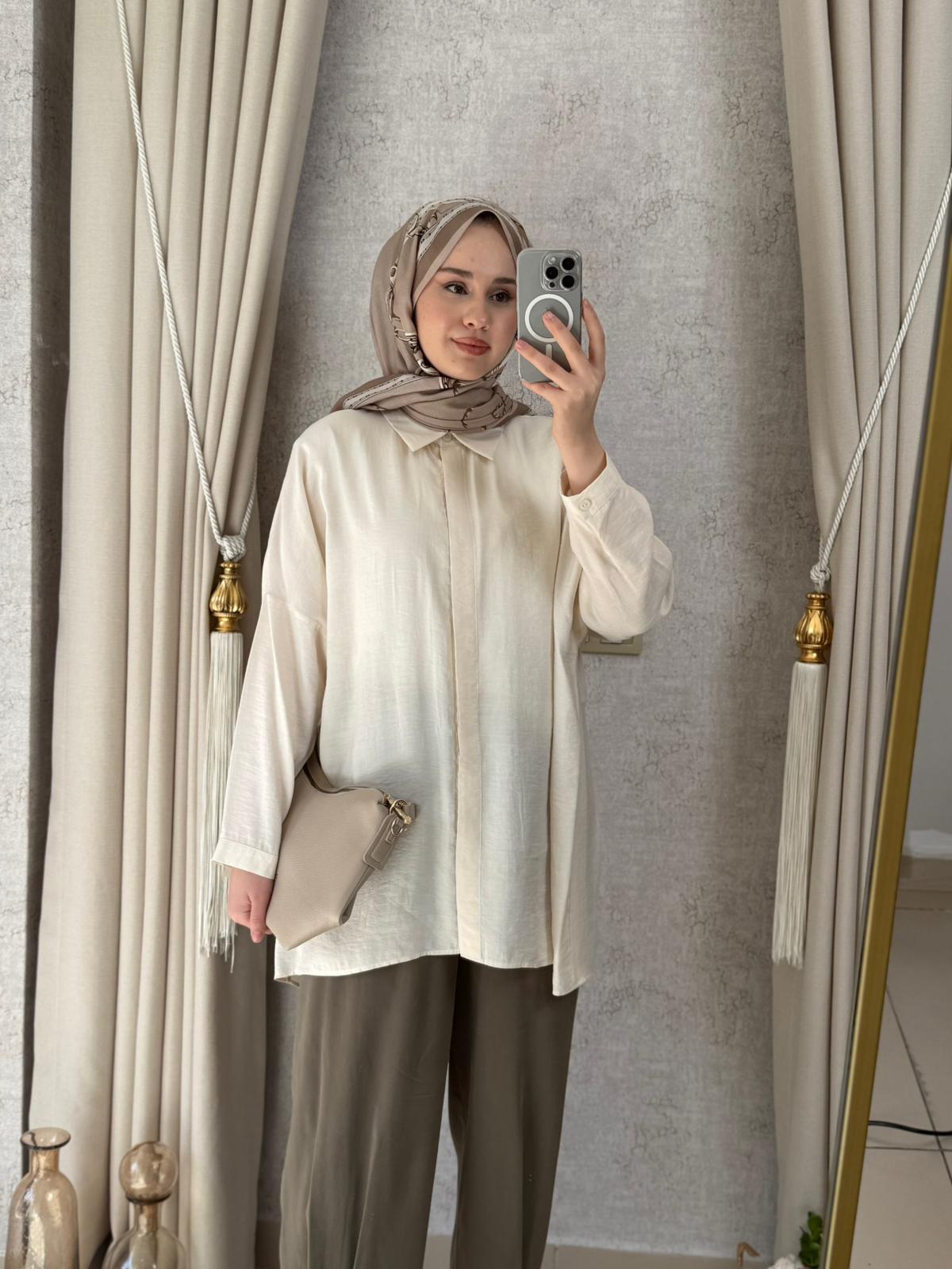 Nuss Basic Gömlek  3001 KREM