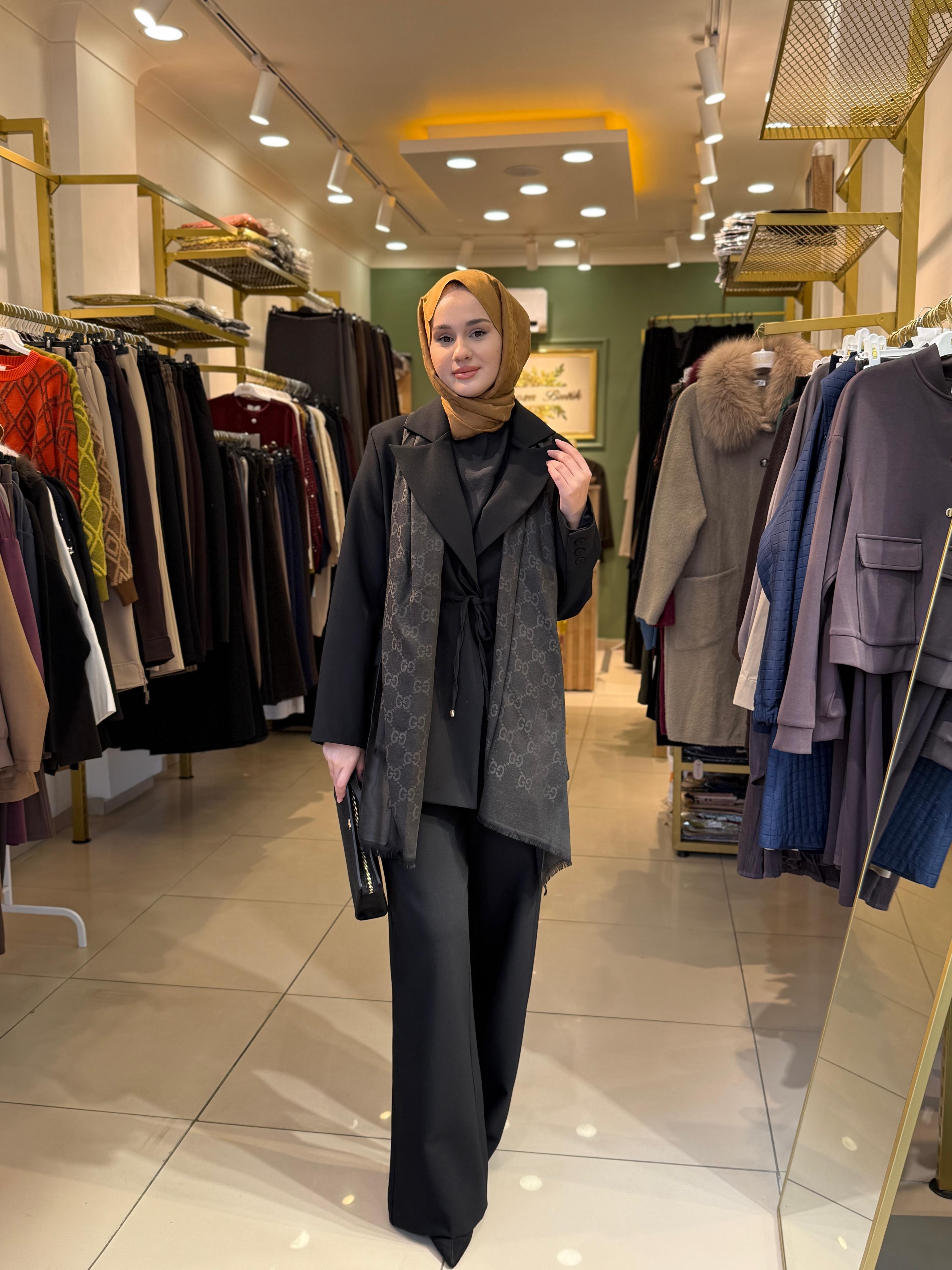 Miori Leove Ceket Pantolon Takım Siyah