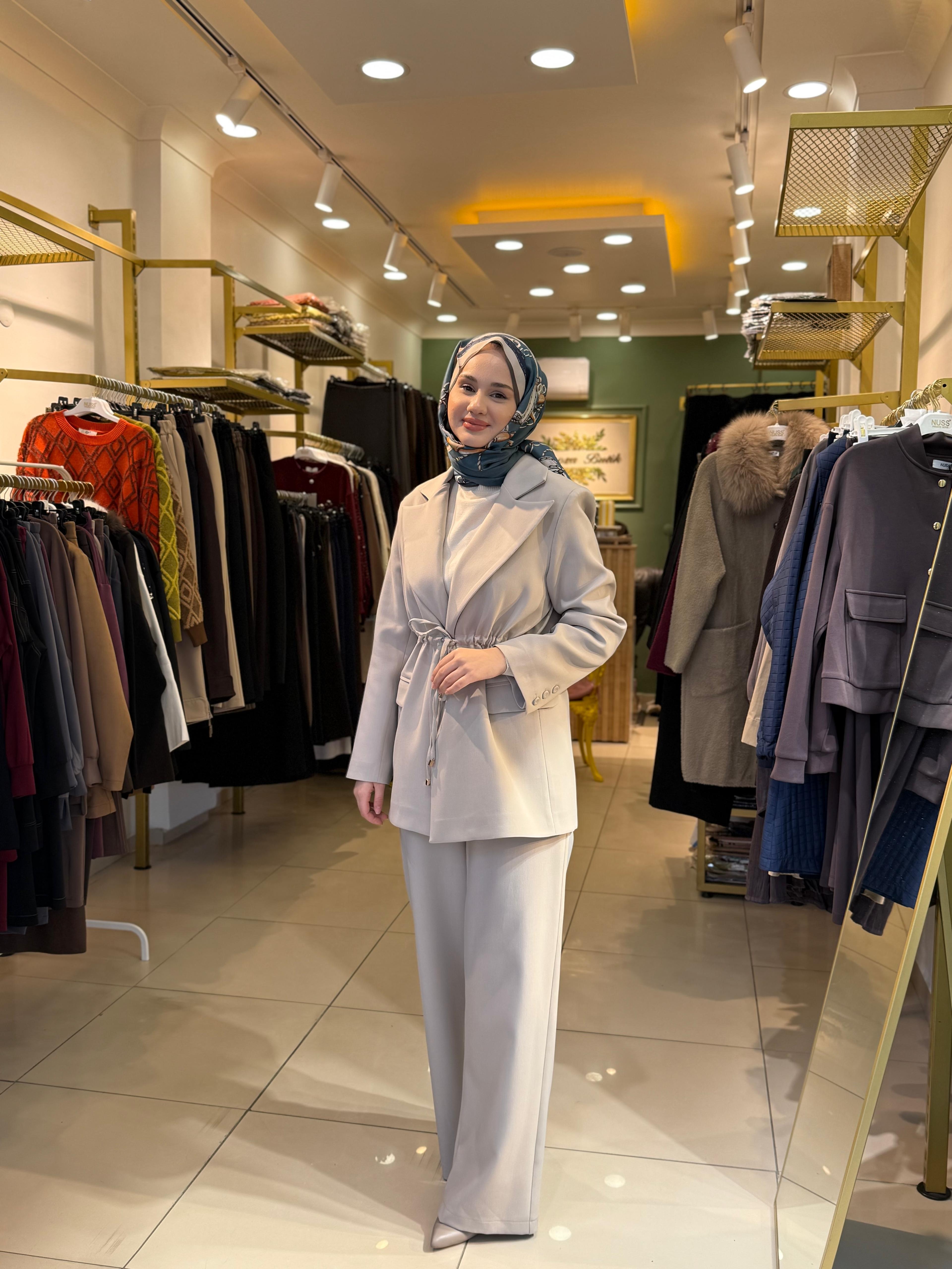 Miori Leove Ceket Pantolon Takım bej
