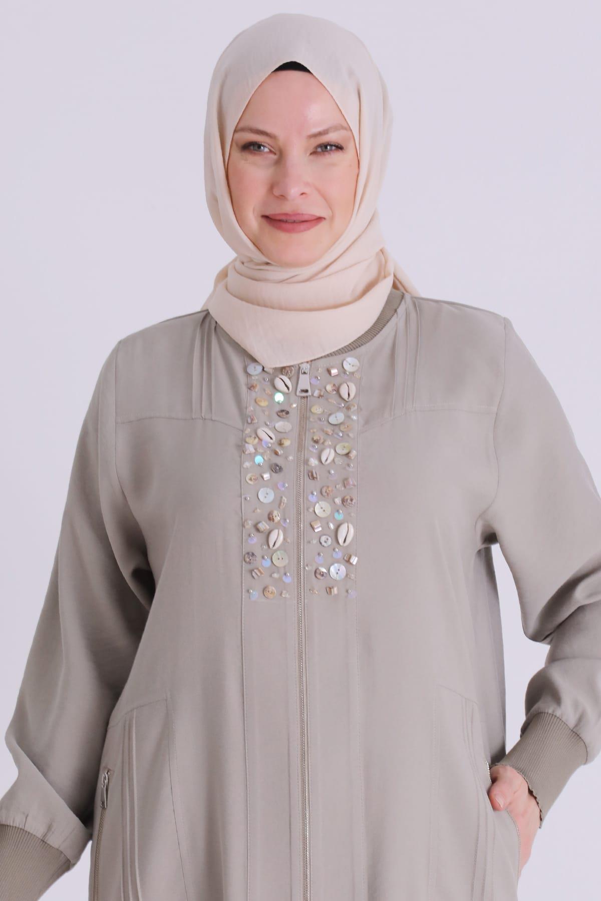 Behrem 25148 Yaka Düğme Aksesuarlı Kap Küf