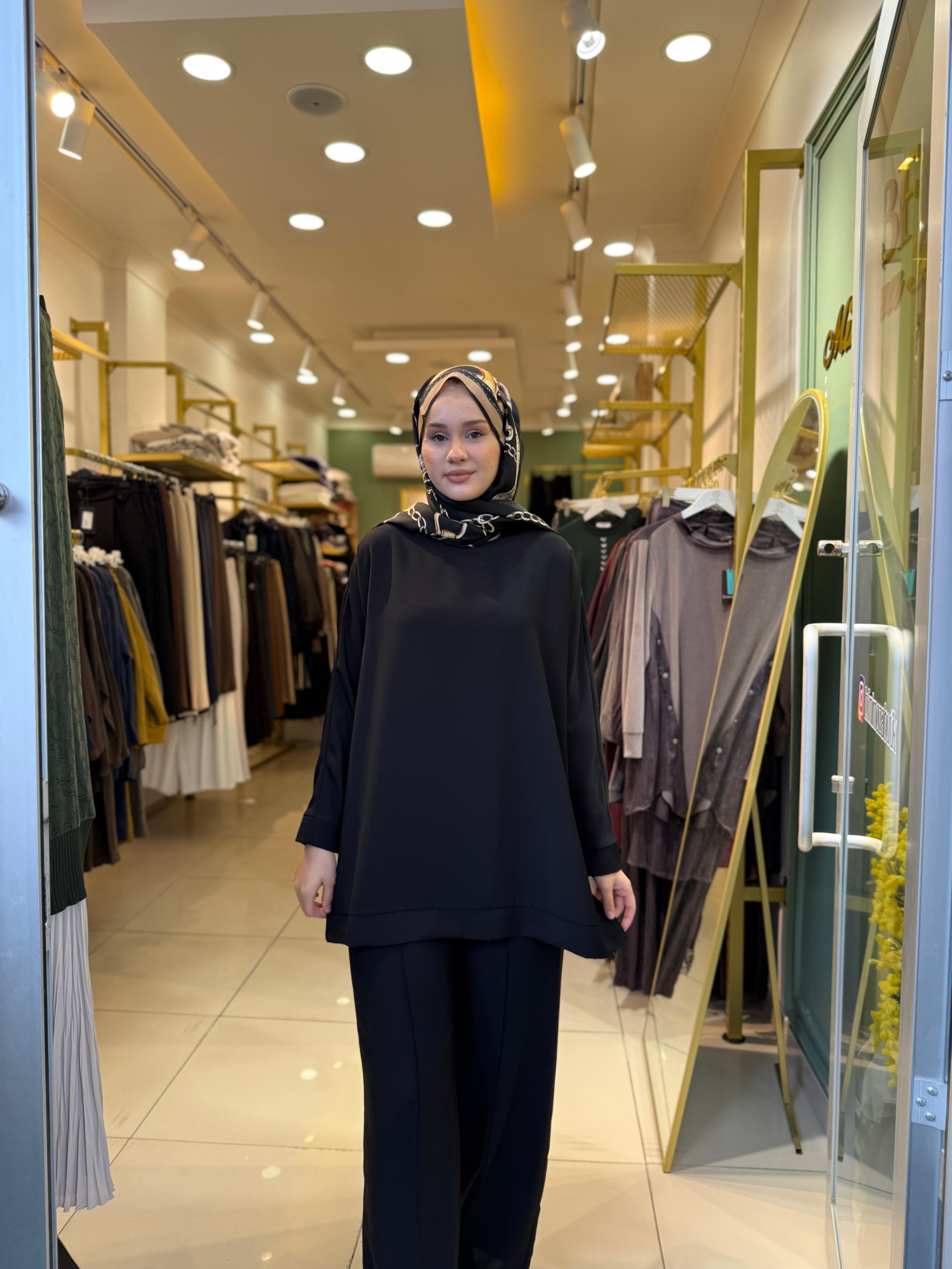 Miori Parma Krep Takım 0500027 Siyah