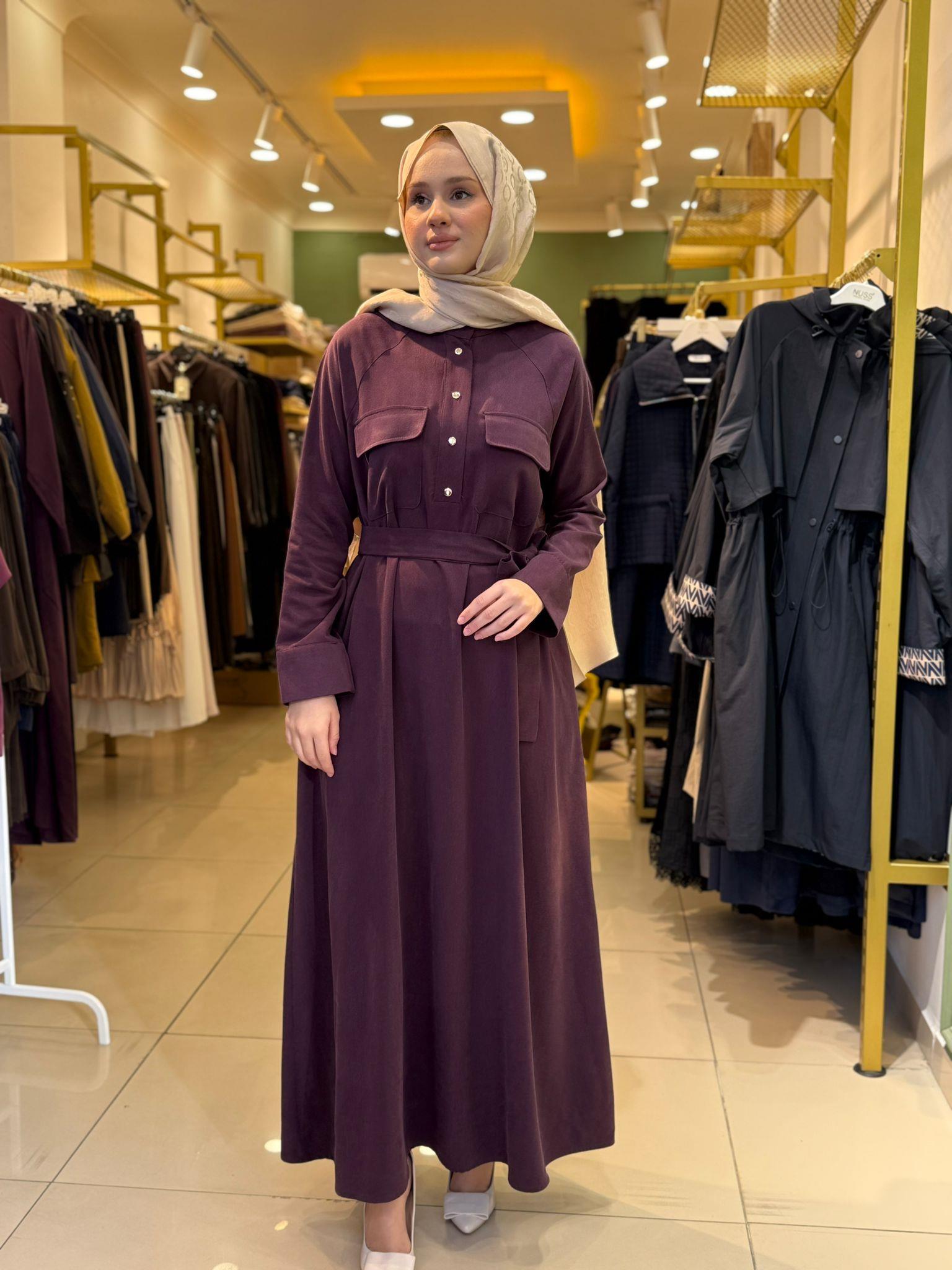 Miori Silva Elbise 3100006 Bordo