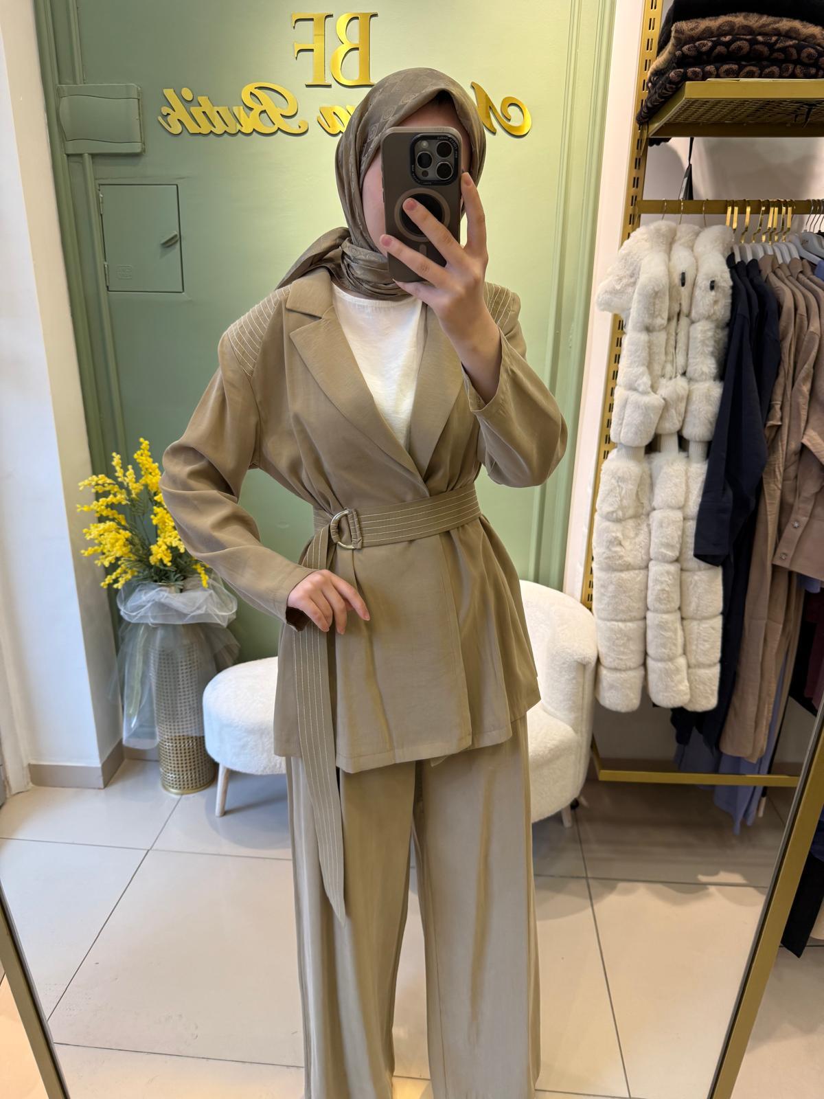 Modal Tensel Olive Takım 8491 Haki