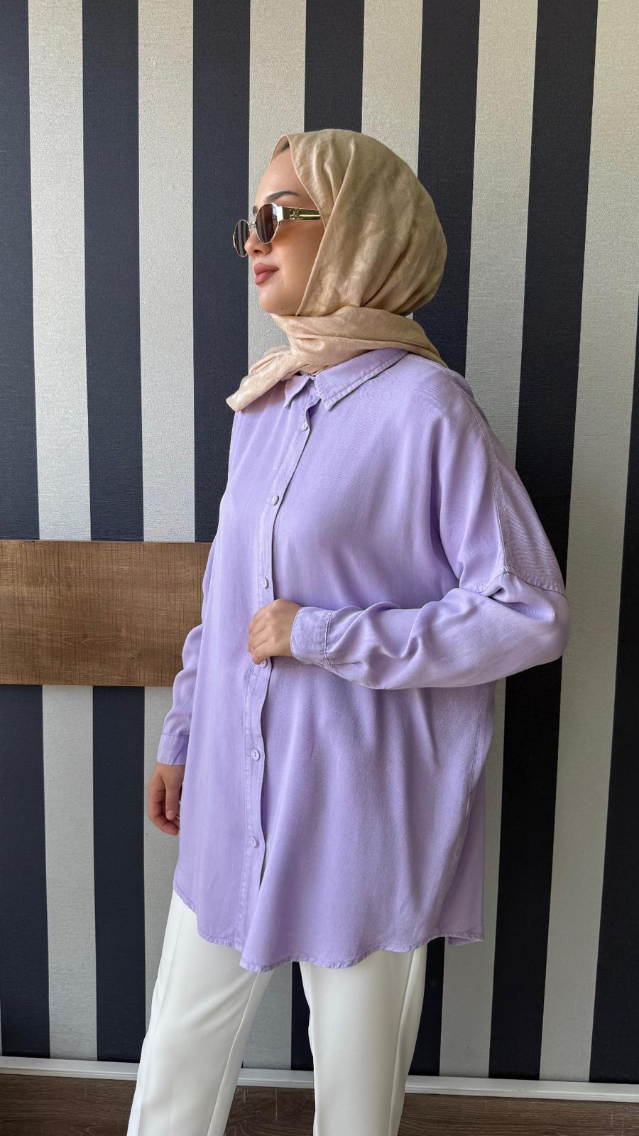 My Magazin Oversize Gömlek Lila