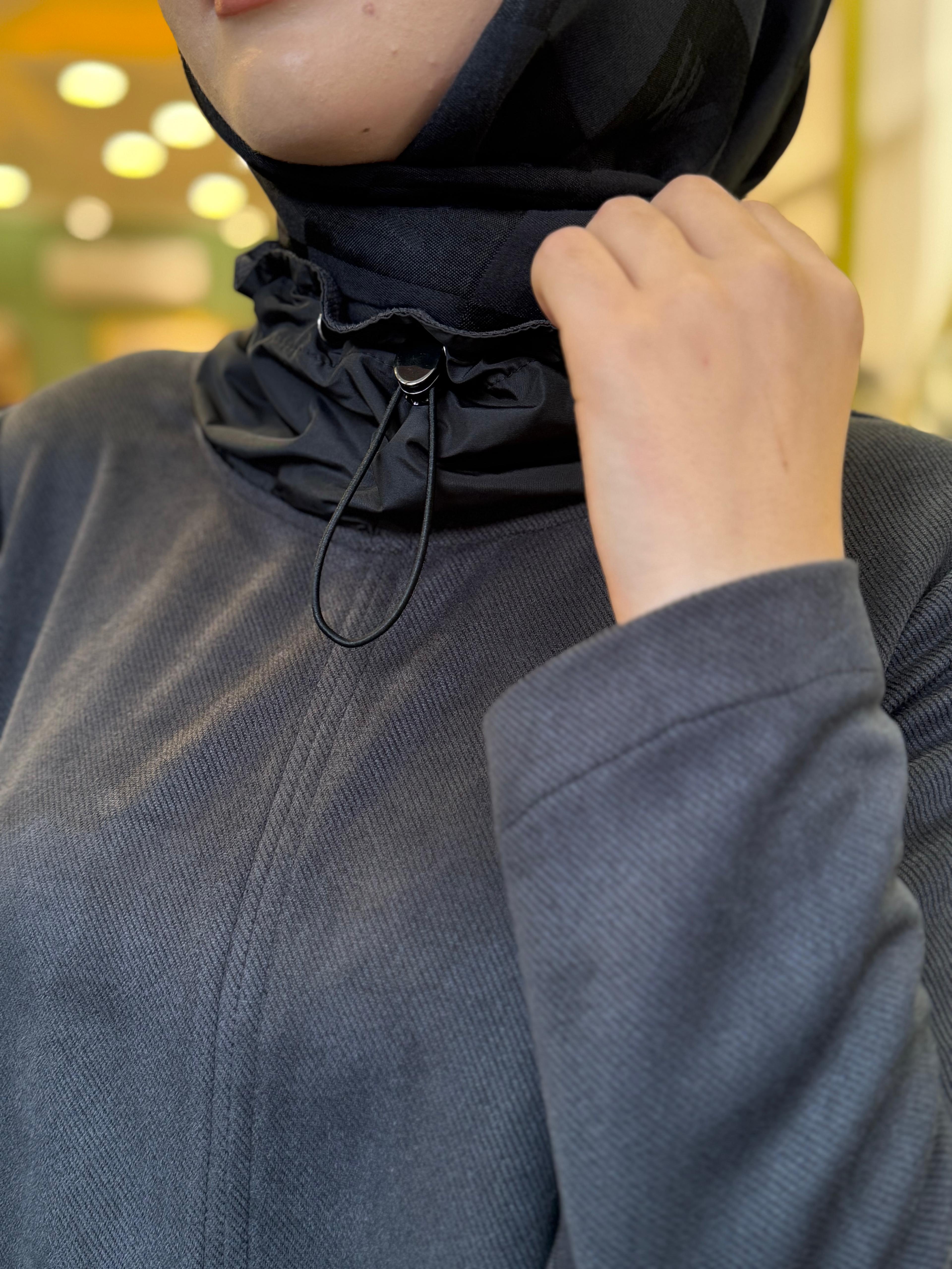Nuss 1008 Boyun Detaylı  Pantolonlu Takım Antrasit