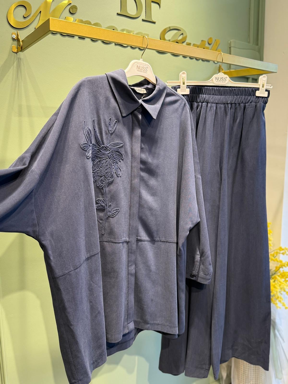 Nuss 1034 Pantolonlu Takım Lacivert