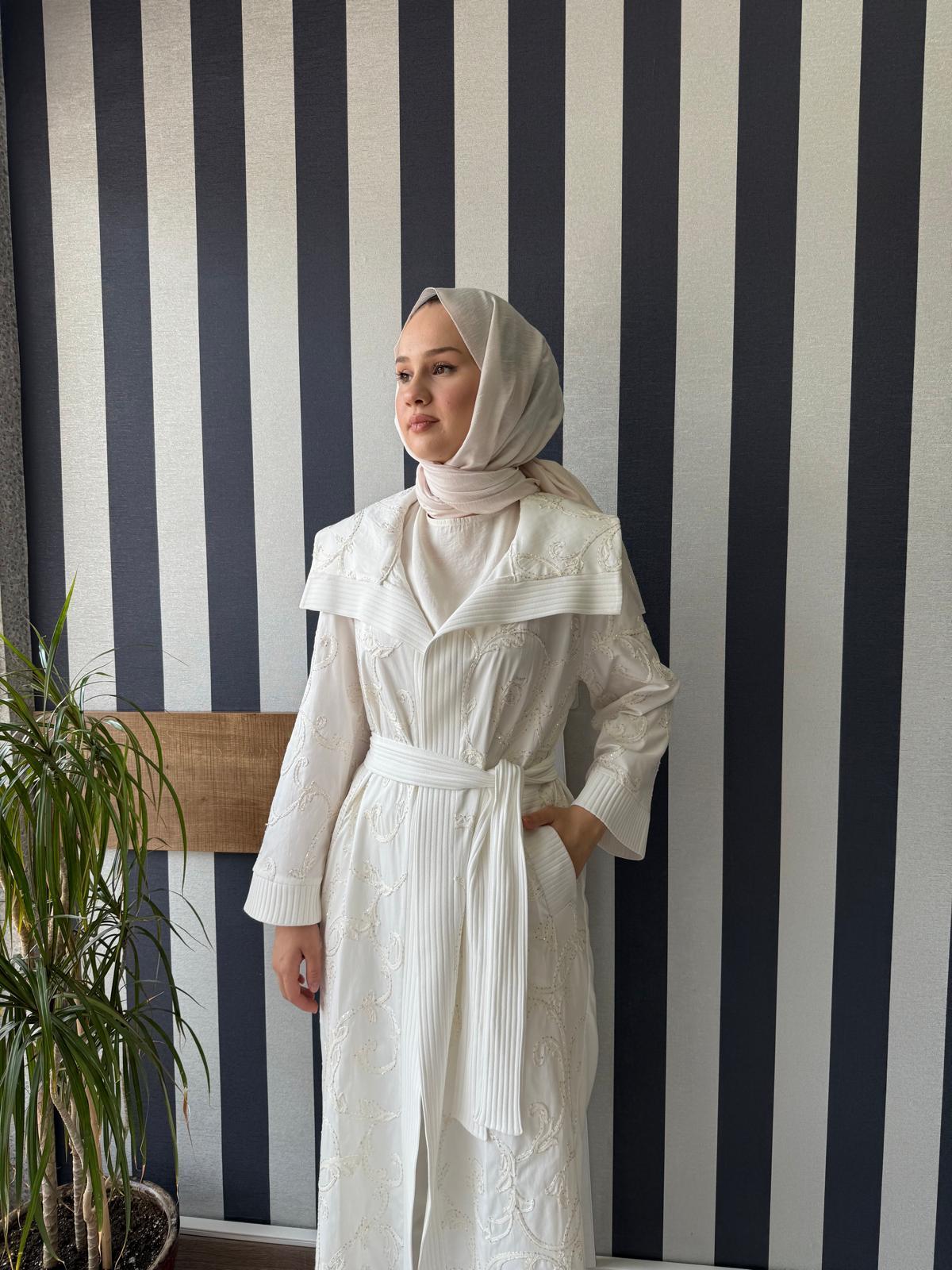 Nuss İşleme Detaylı Kap 6041 Ekru