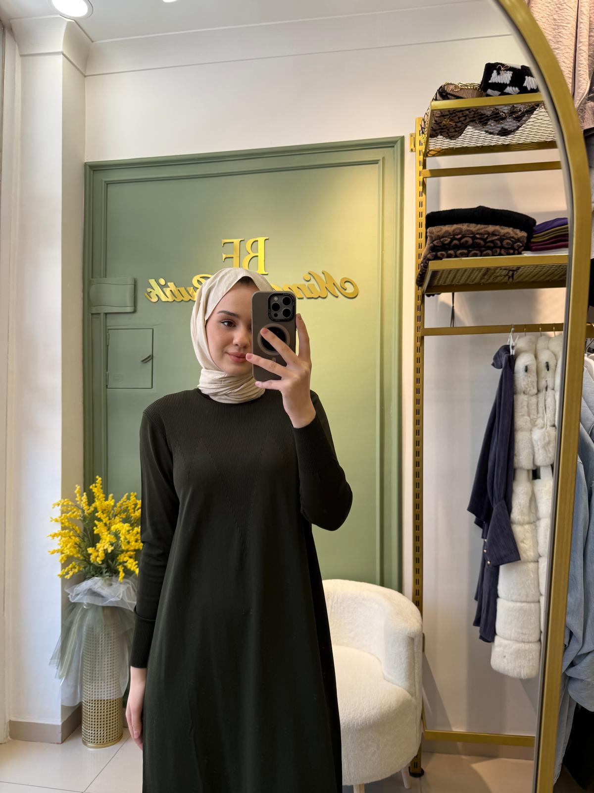 Nuss Merserize Elbise 1420 Yeşil