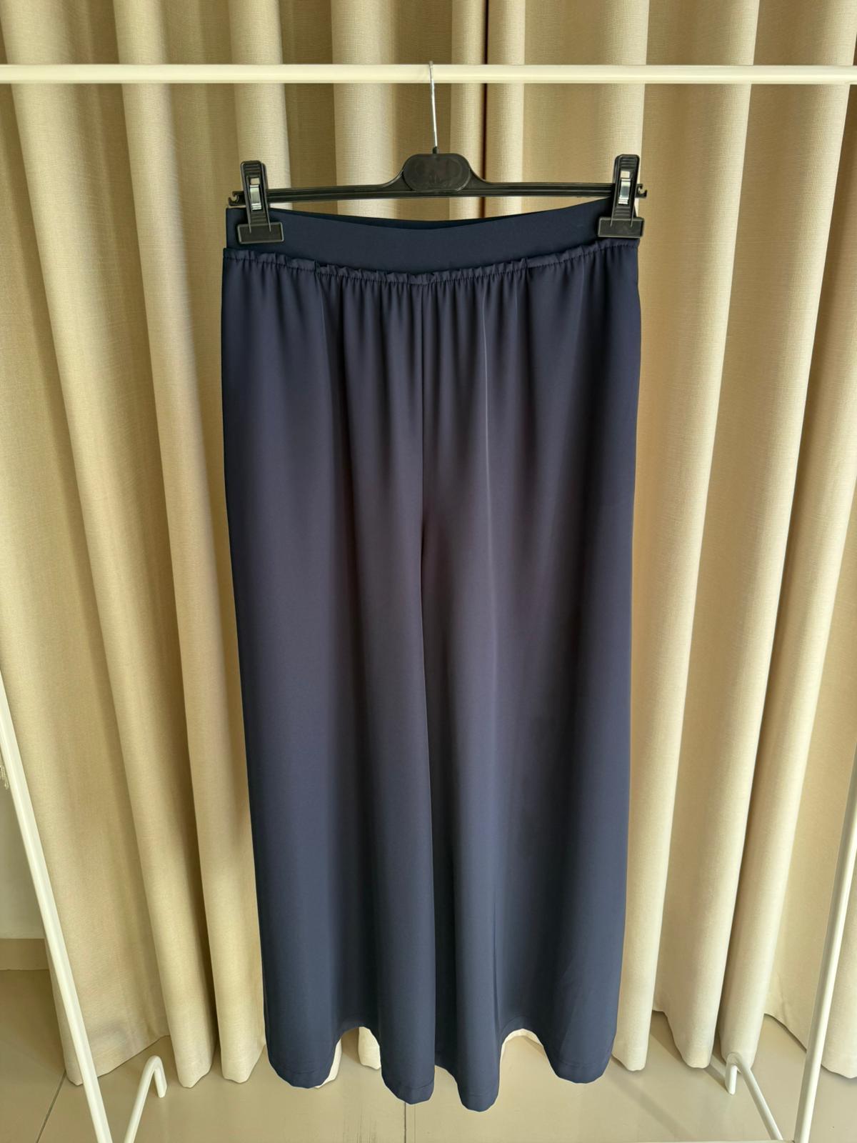 Sentez 5561 Logos Geniş Paça Pantolon Lacivert