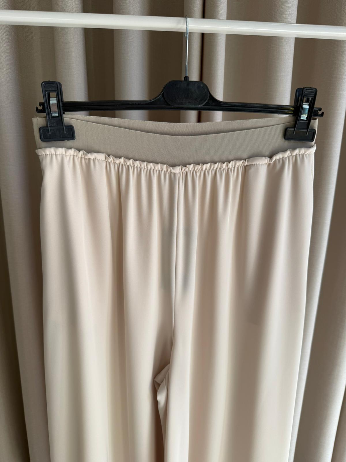 Sentez 5561 Logos Geniş Paça Pantolon Taş