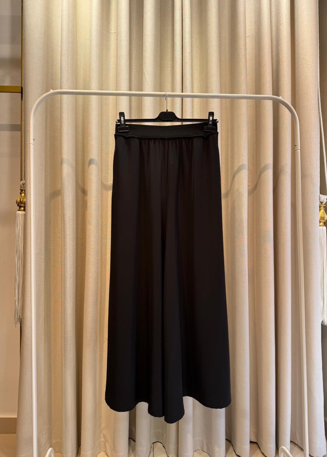 Sentez 5561 Logos Geniş Paça Pantolon Siyah