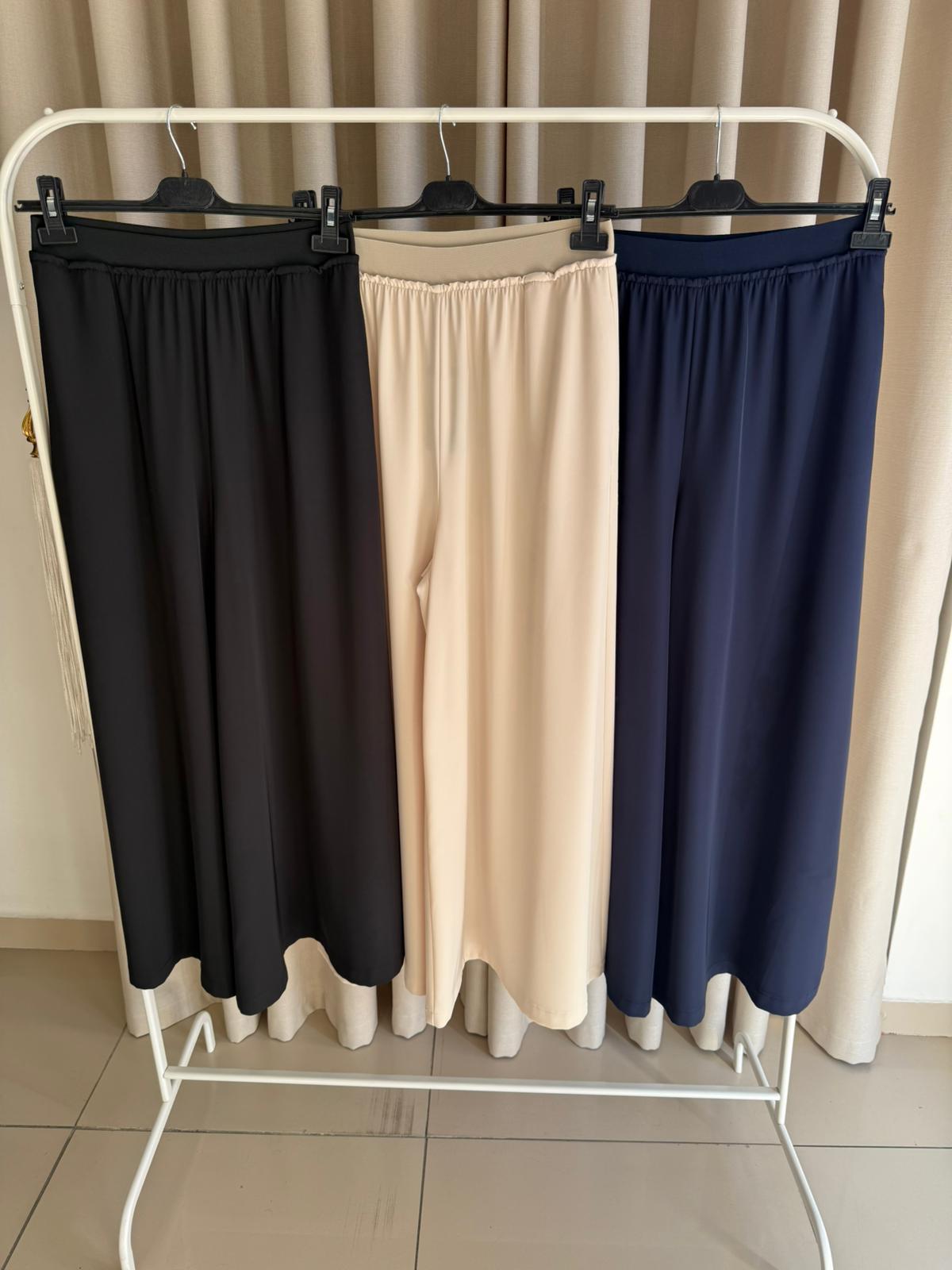 Sentez 5561 Logos Geniş Paça Pantolon Taş
