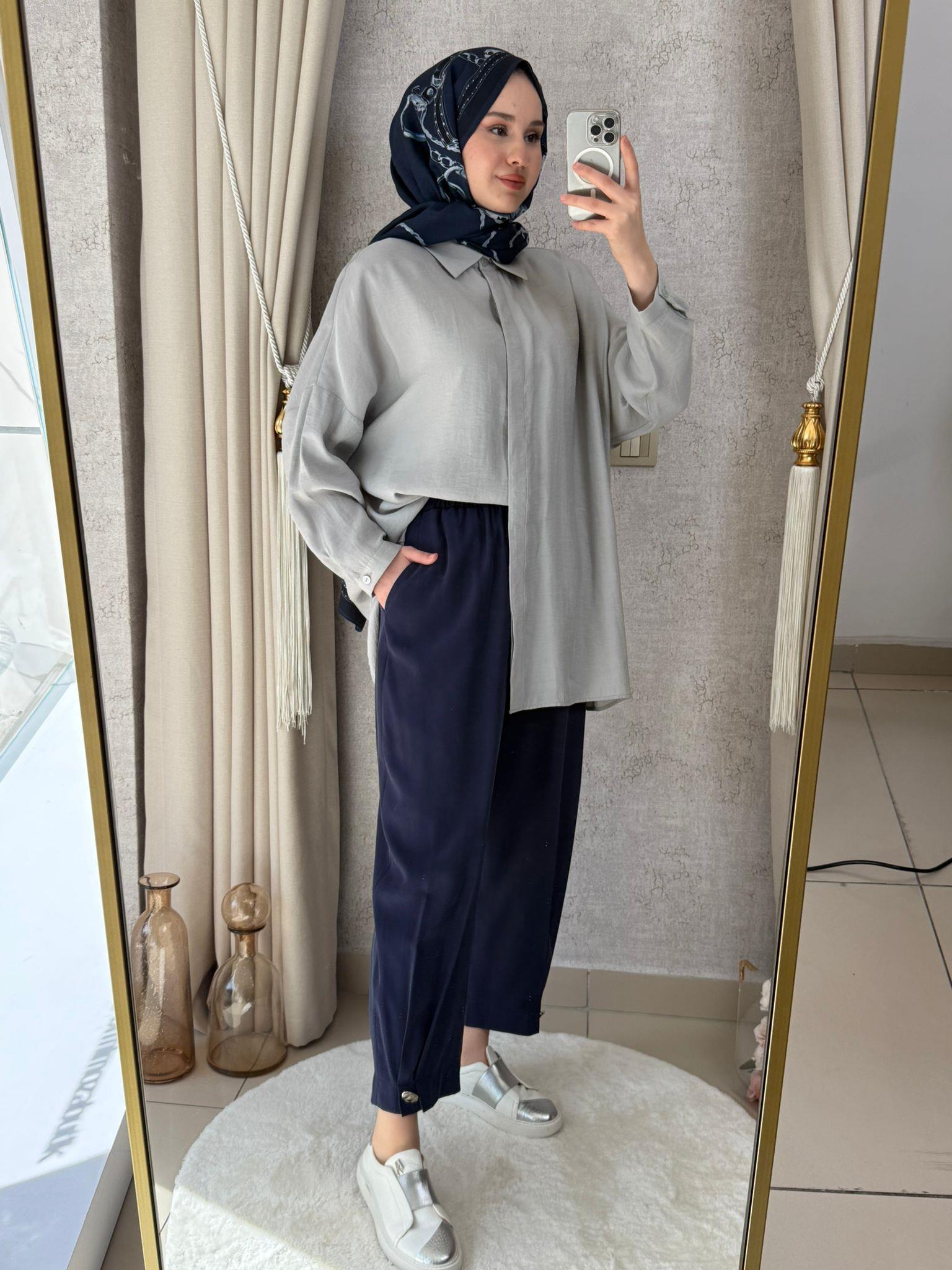Sentez 5643 Titan Paça Pile Düğmeli Pantolon Lacivert