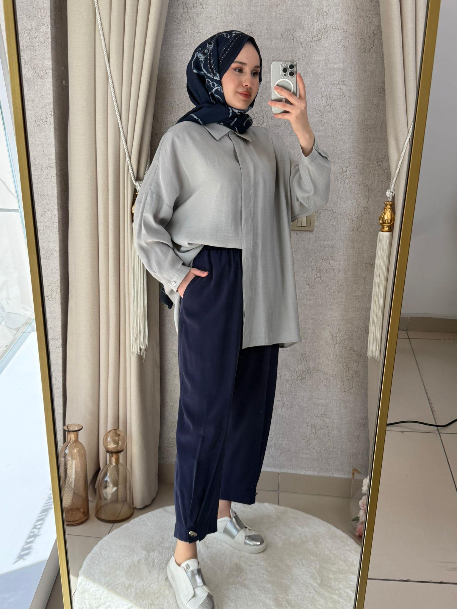 Sentez 5643 Titan Paça Pile Düğmeli Pantolon Lacivert