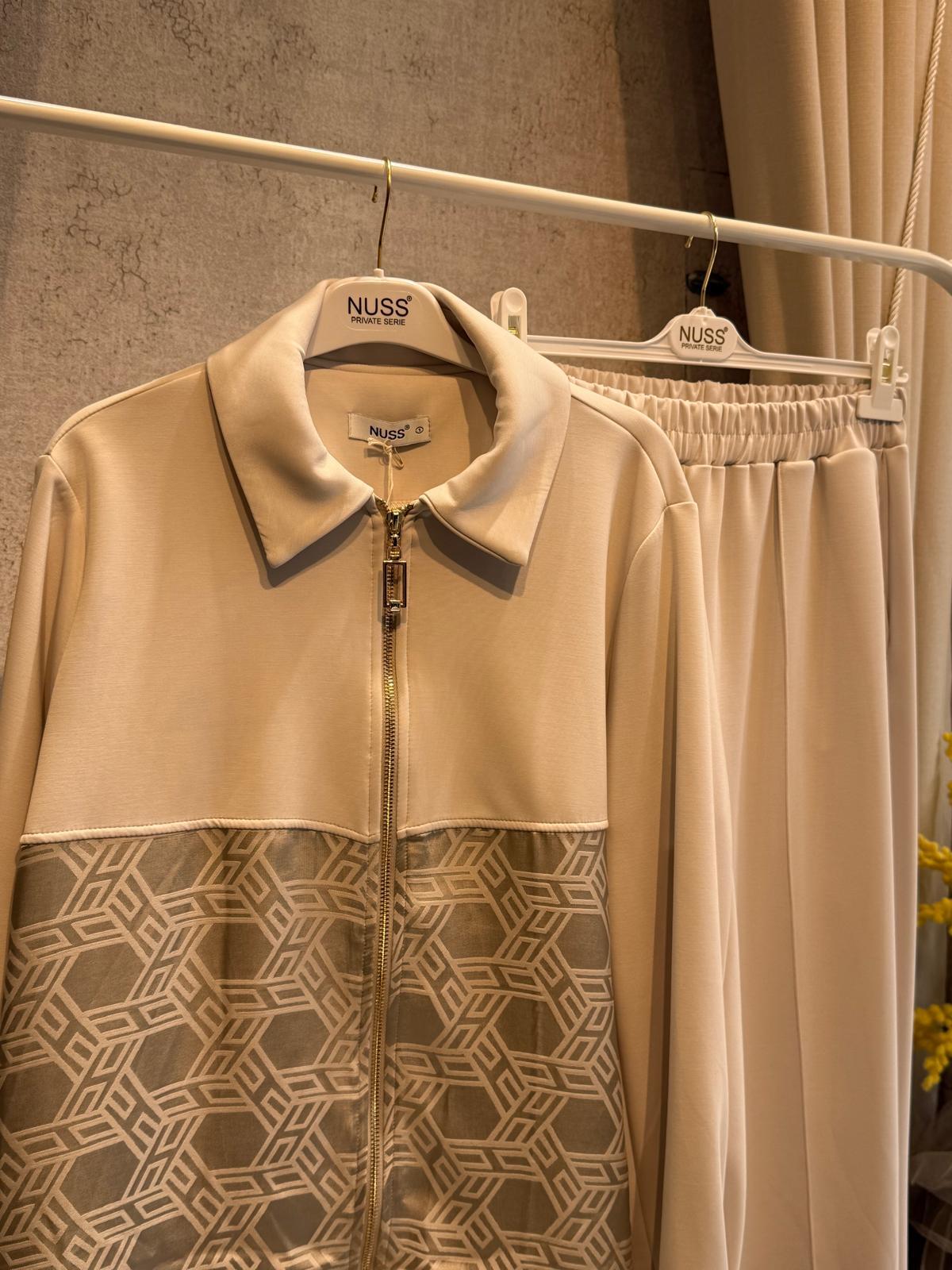 Nuss 1048 Jakar Detay Pantolonlu Takım Taş