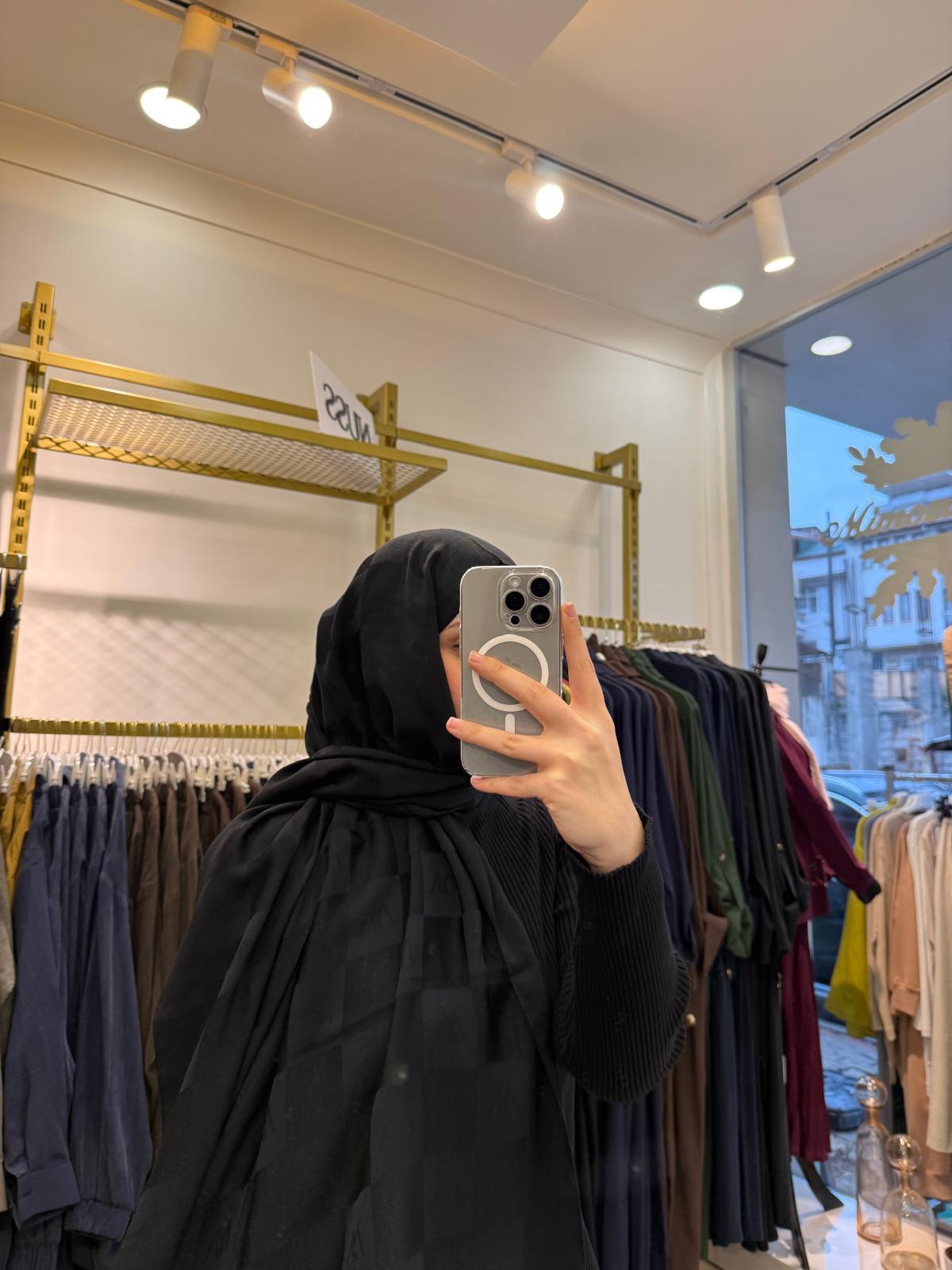 Wennora Paris Collection Dama Desen Şal Siyah