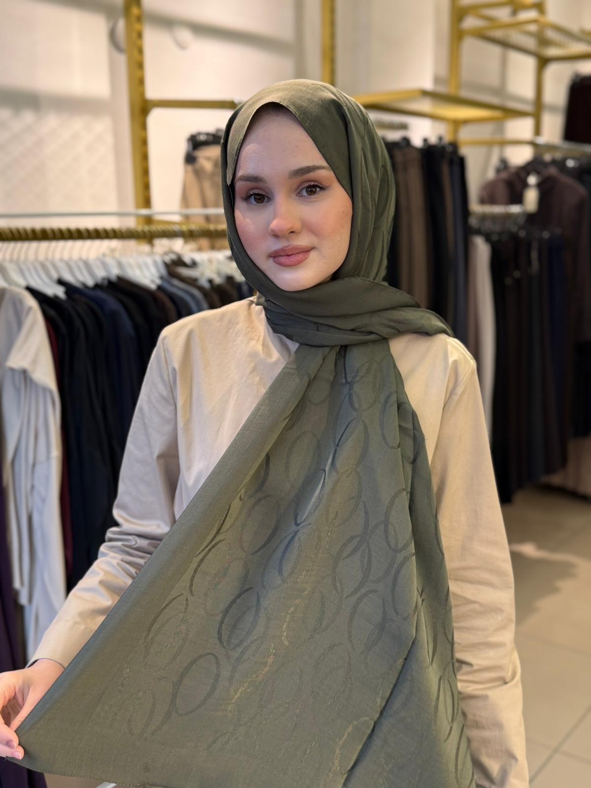 Wennora Paris Collection Halka Desen Şal Yeşil