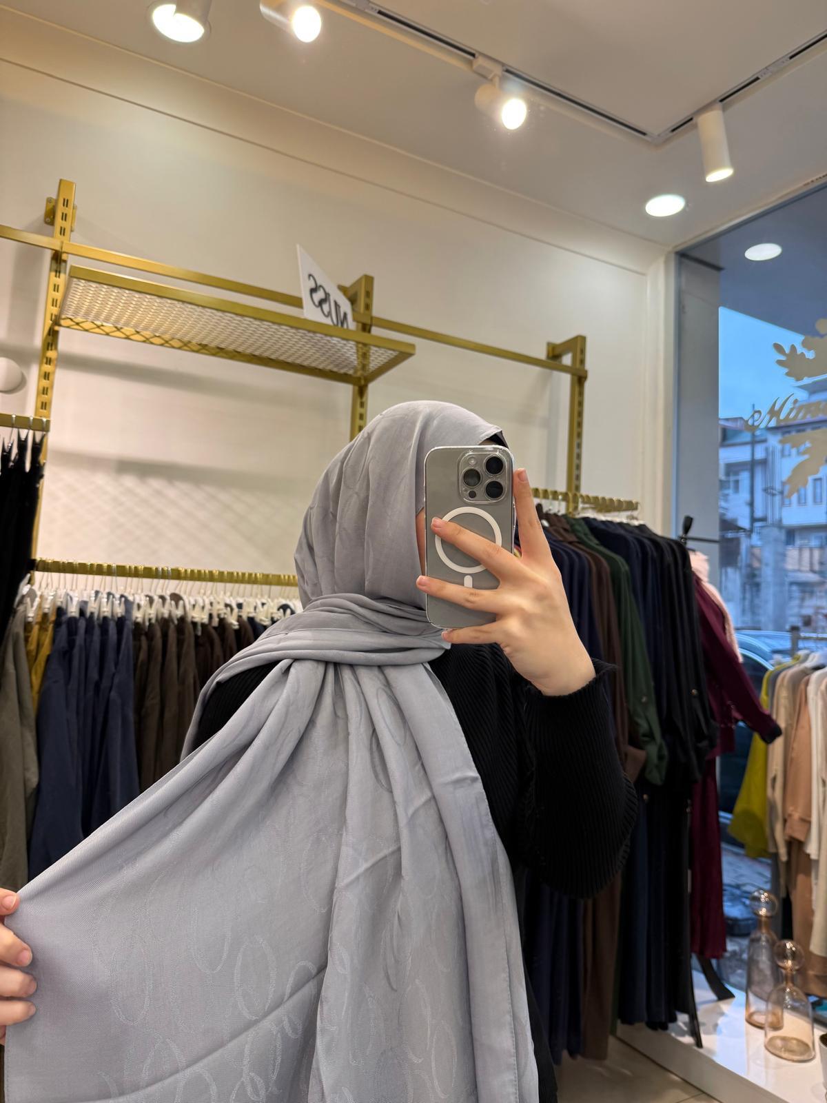 Wennora Paris Collection Halka Desen Şal Gri