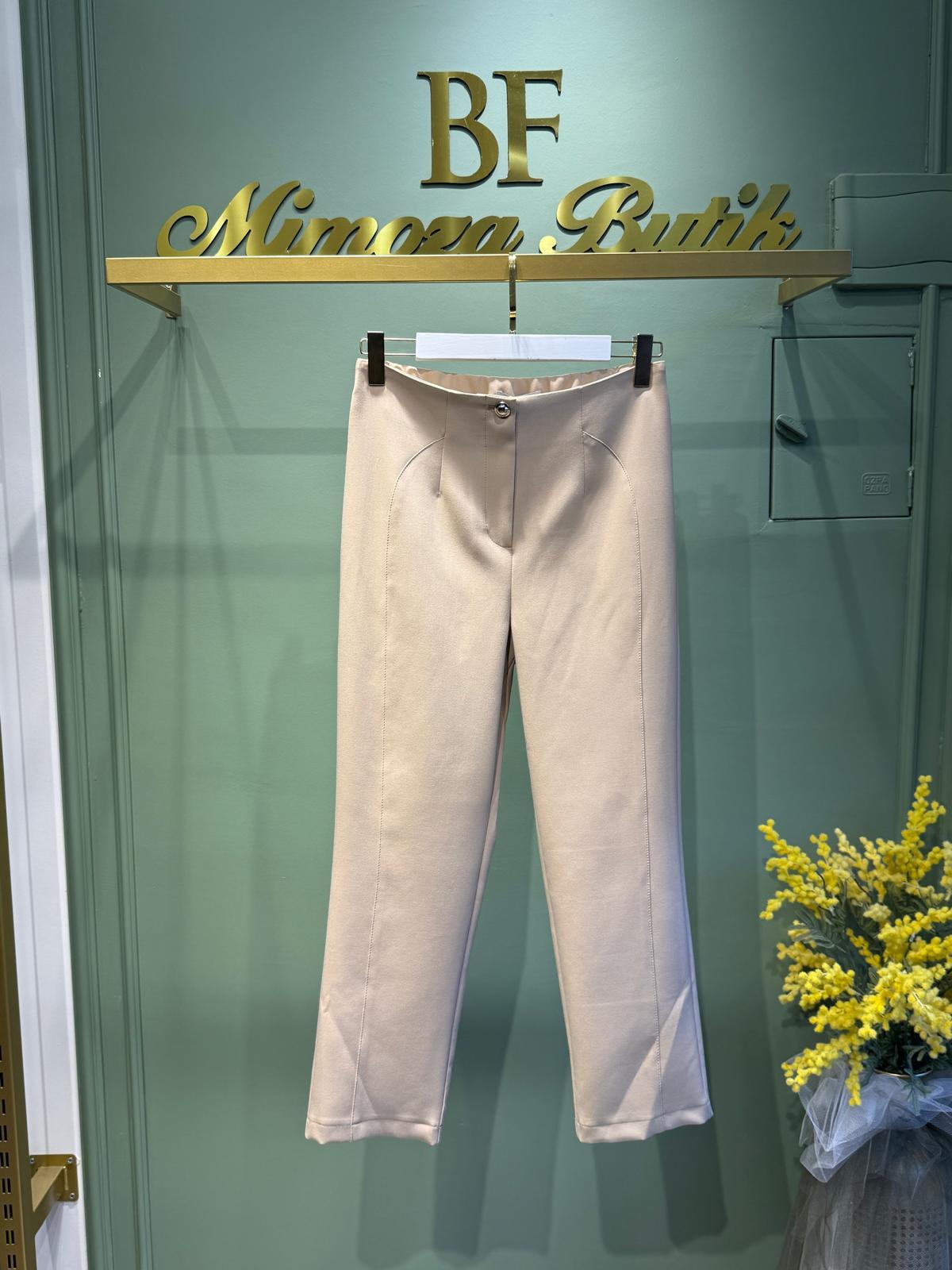 Sentez Milano Boru Paça Pantolon 5603 bej