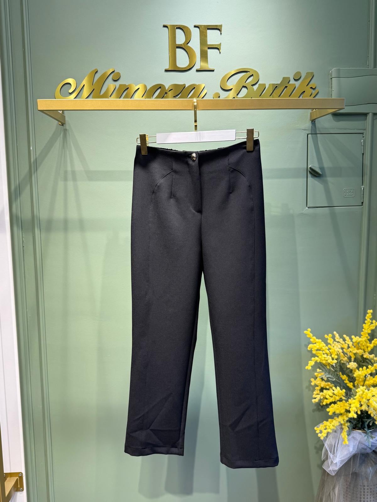 Sentez Milano Boru Paça Pantolon 5603 Siyah