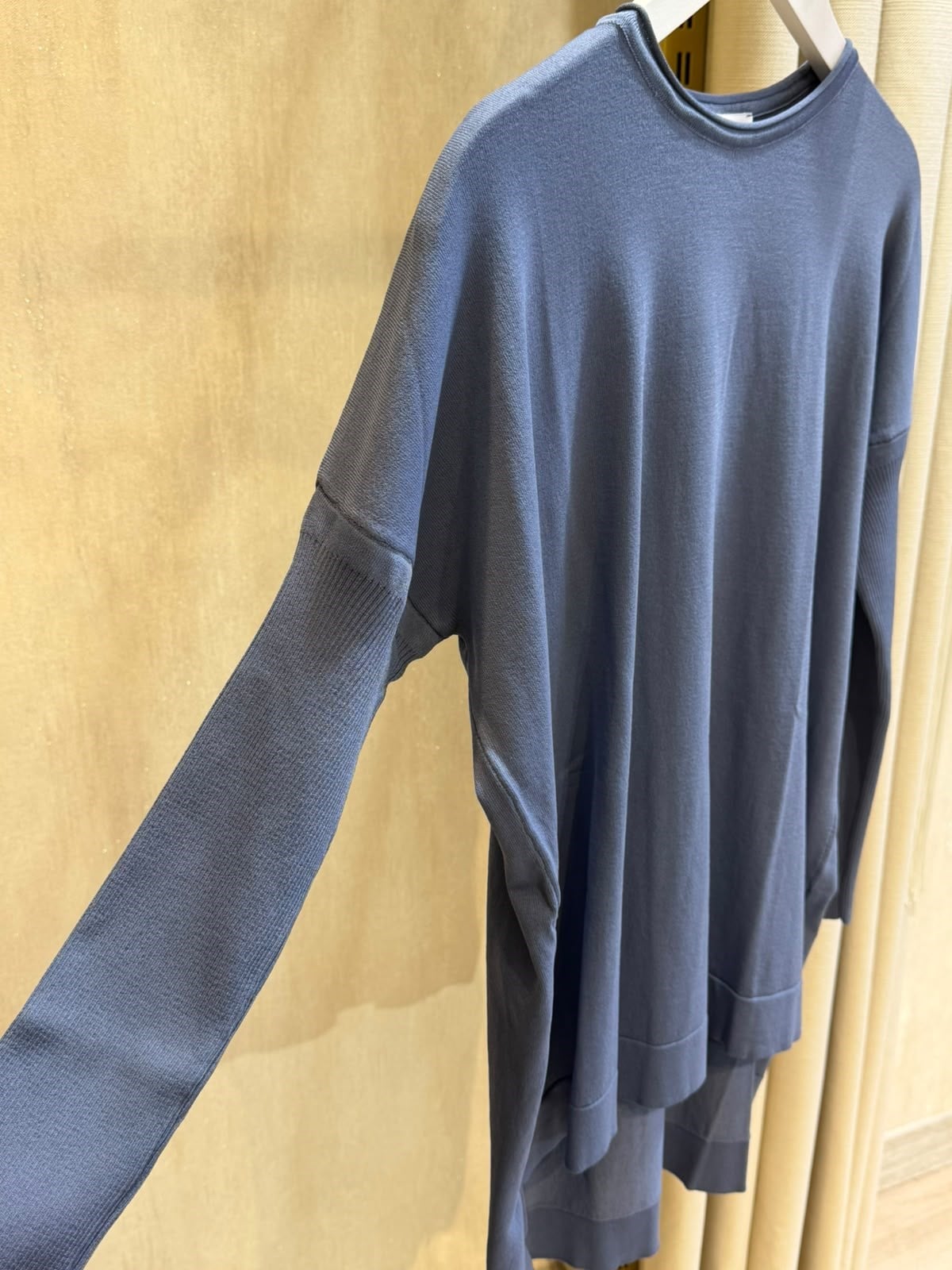 Nuss116 Lastik Kol Merserize Tunik İndigo