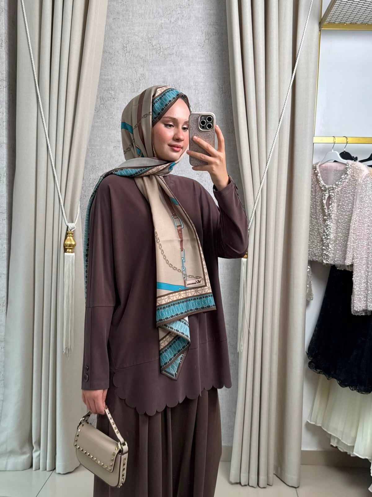 Tığ Triko 4103 Oversize Tunik Kahve