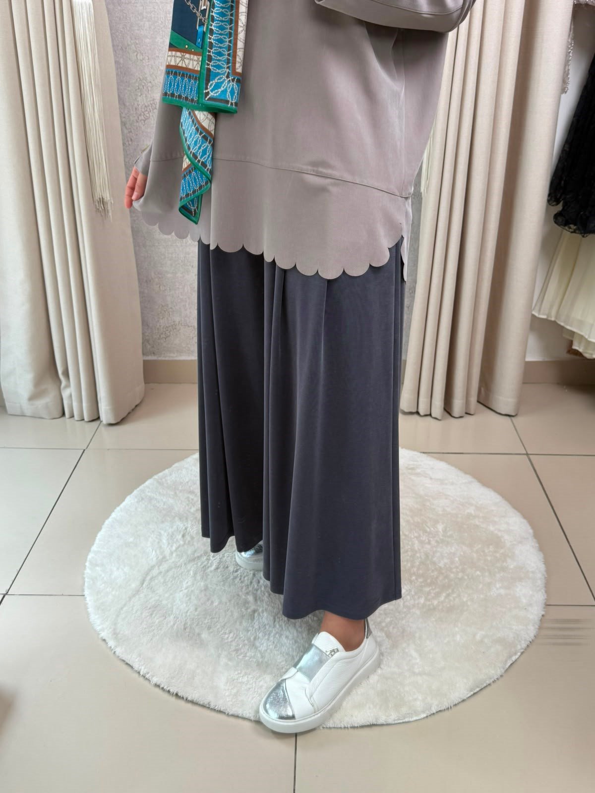 Tığ Triko 4103 Oversize Tunik Vizon
