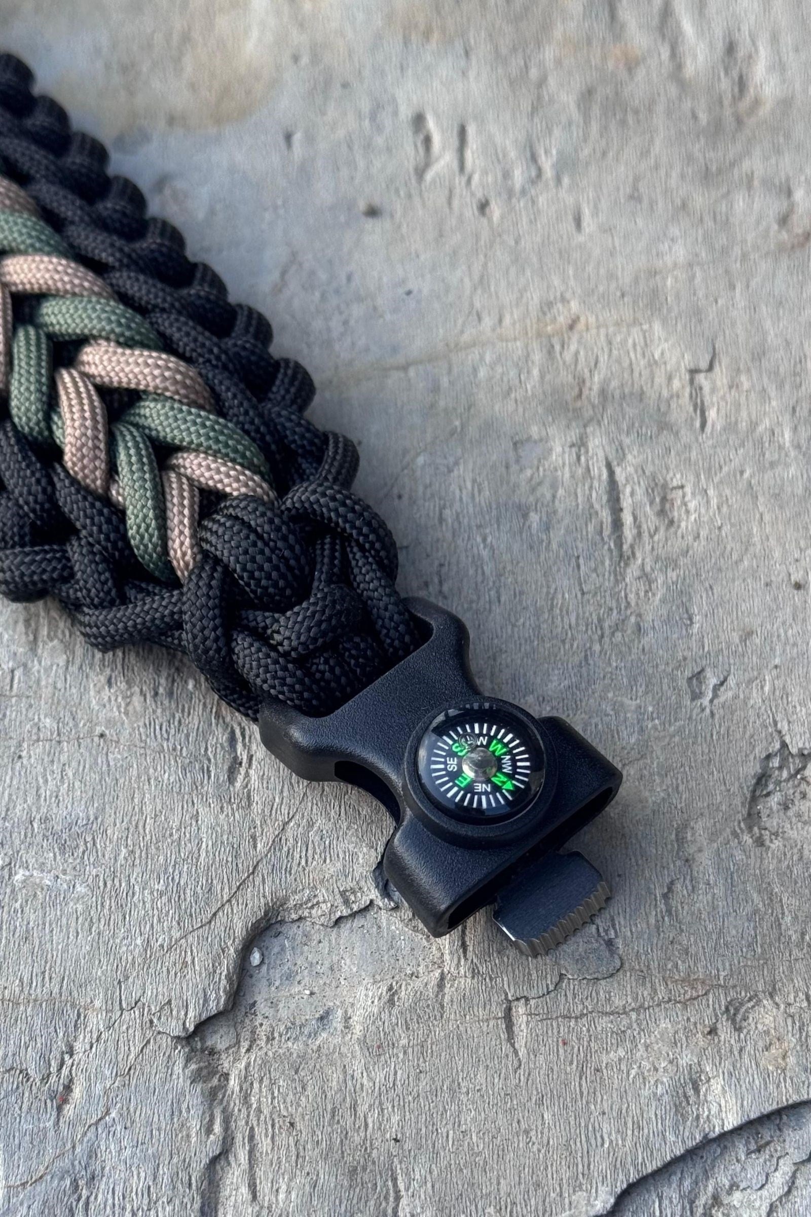 Ateş Paracord Bileklik | Pusulalı