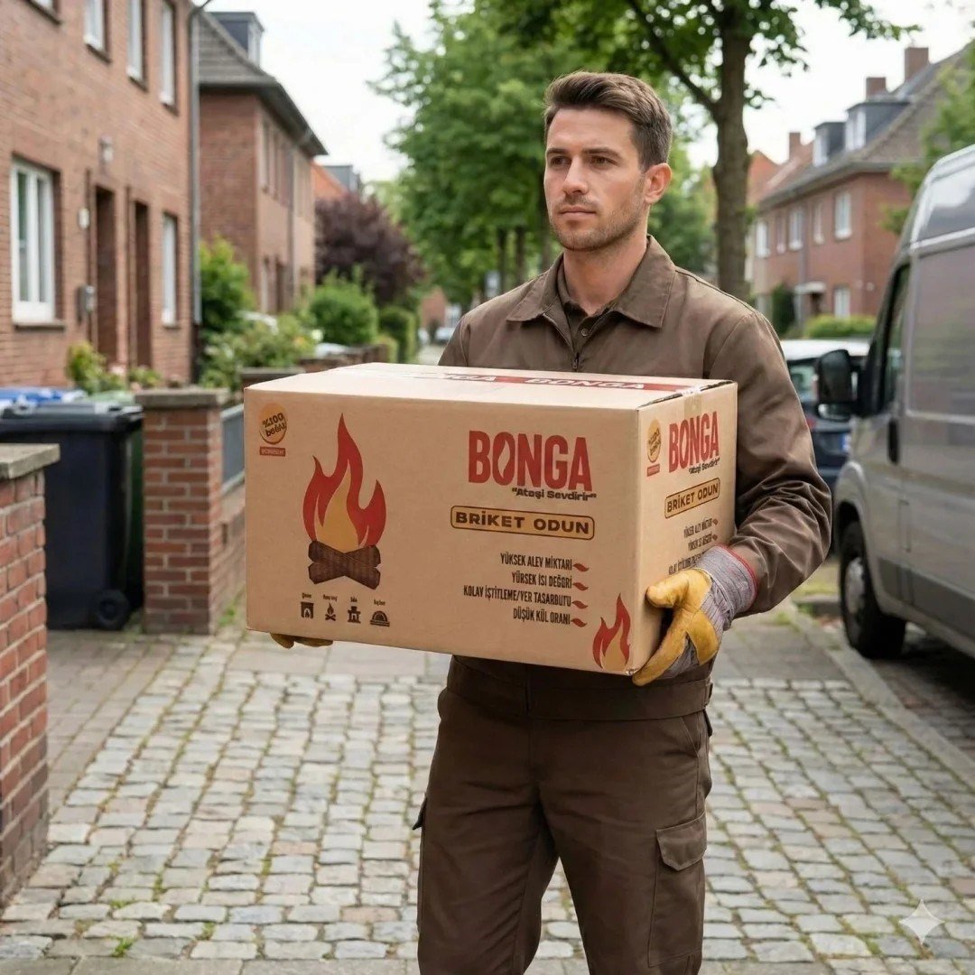 Bonga Briket Şömine Odunu Dumansız ve Kokusuz Yüksek Alevli - 20 Adet (20 kg)