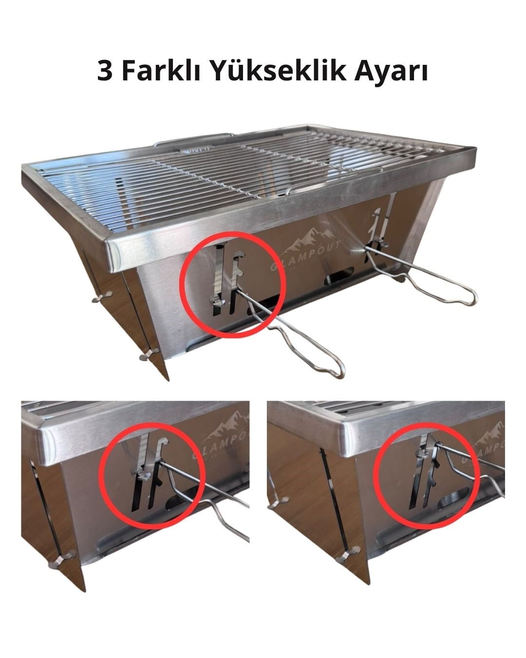 Grill Mangallı Kamp Masası