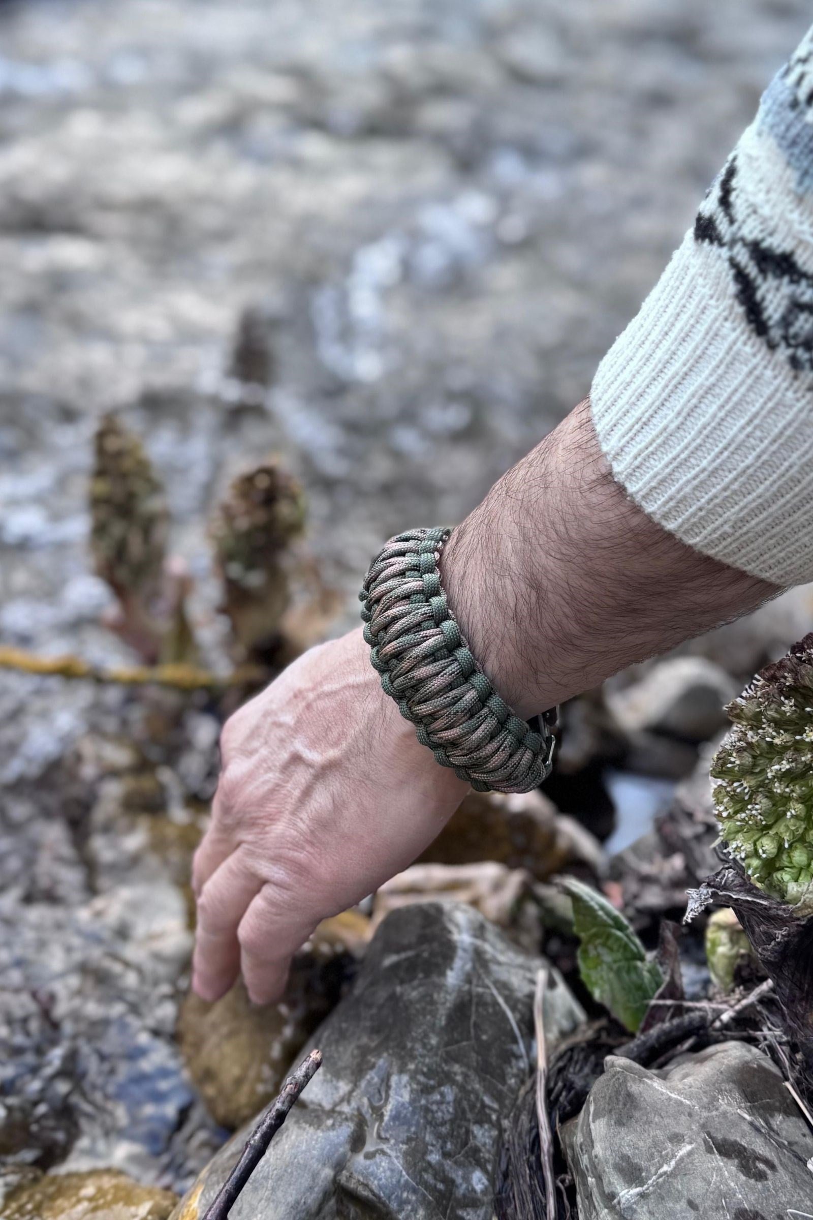 Toprak Paracord Bileklik | Pusulalı