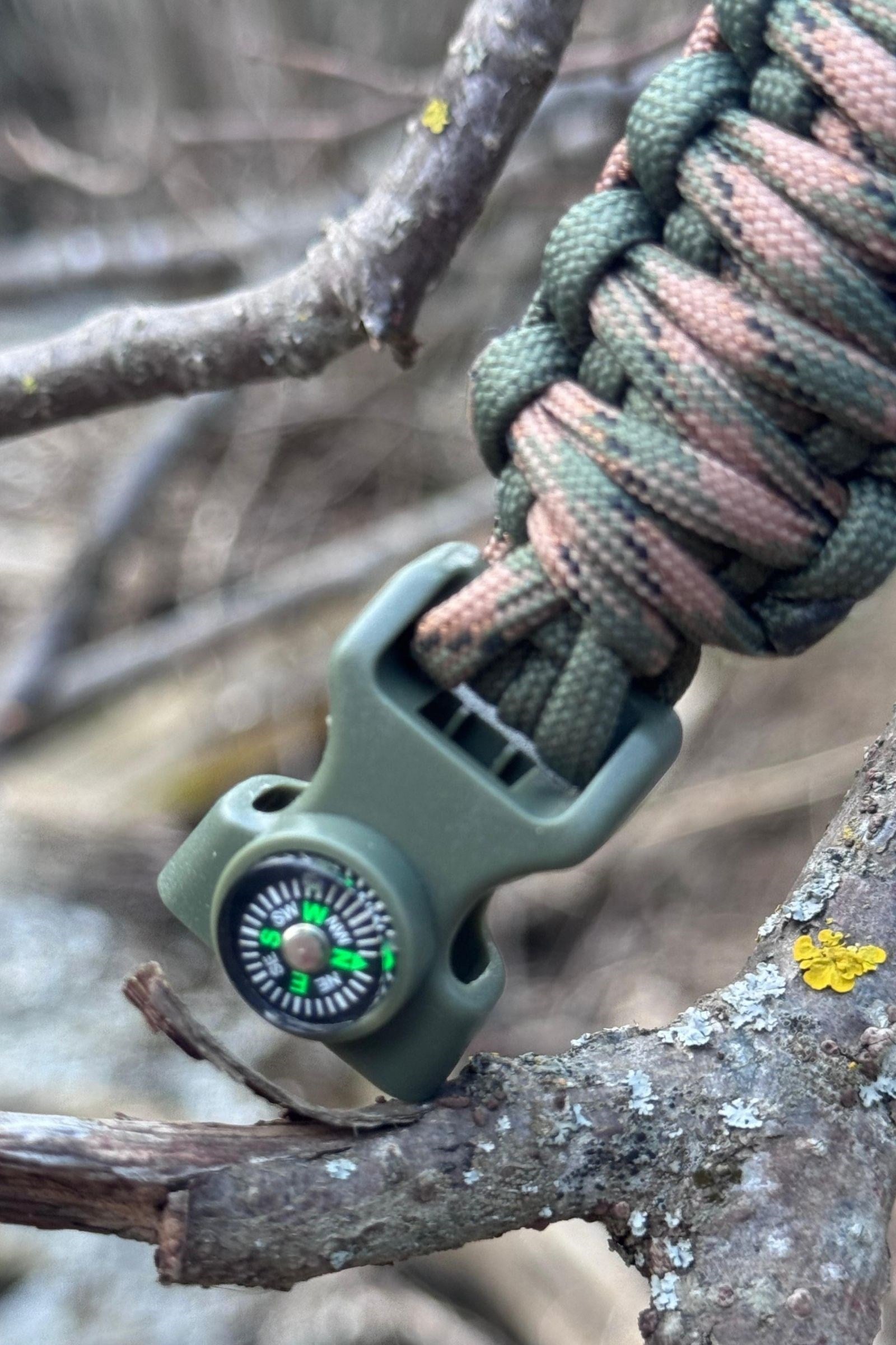 Toprak Paracord Bileklik | Pusulalı