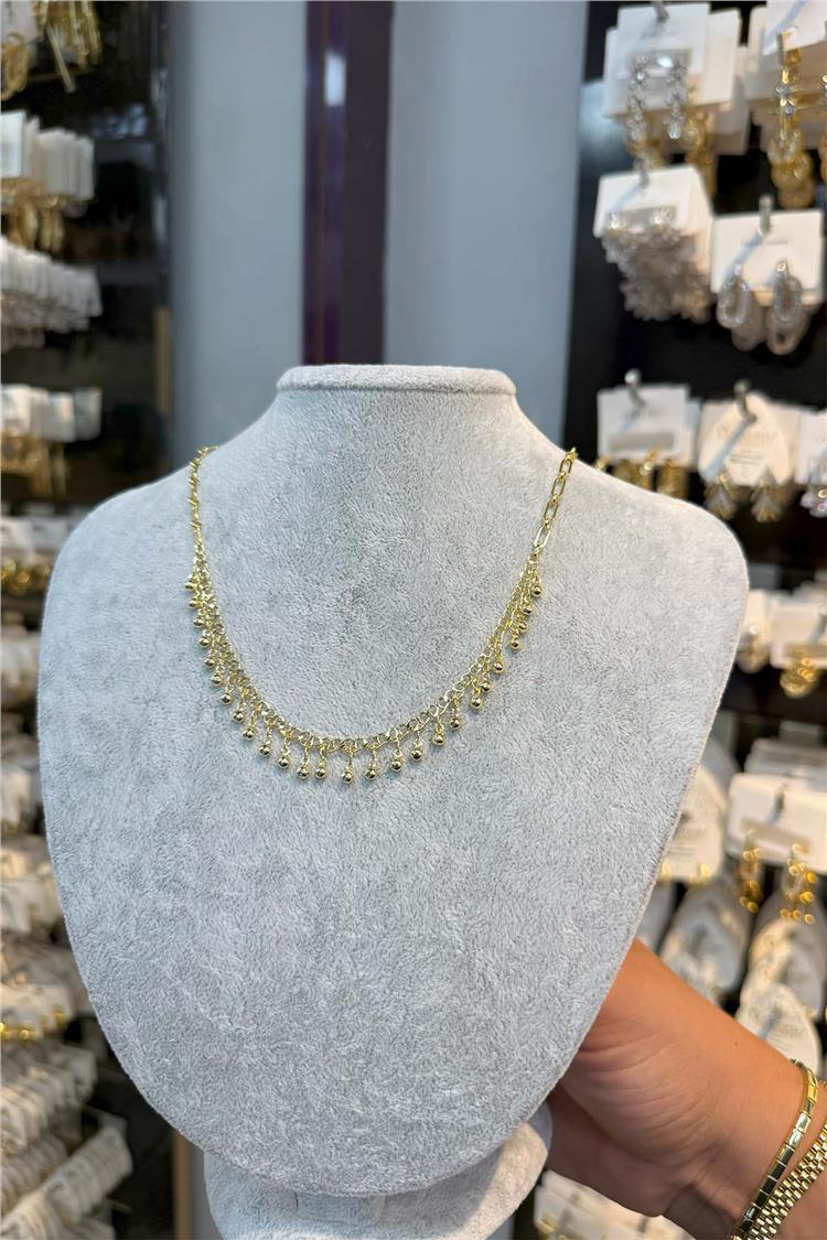 14 K Yeşil Altın Renk Vip Kolye