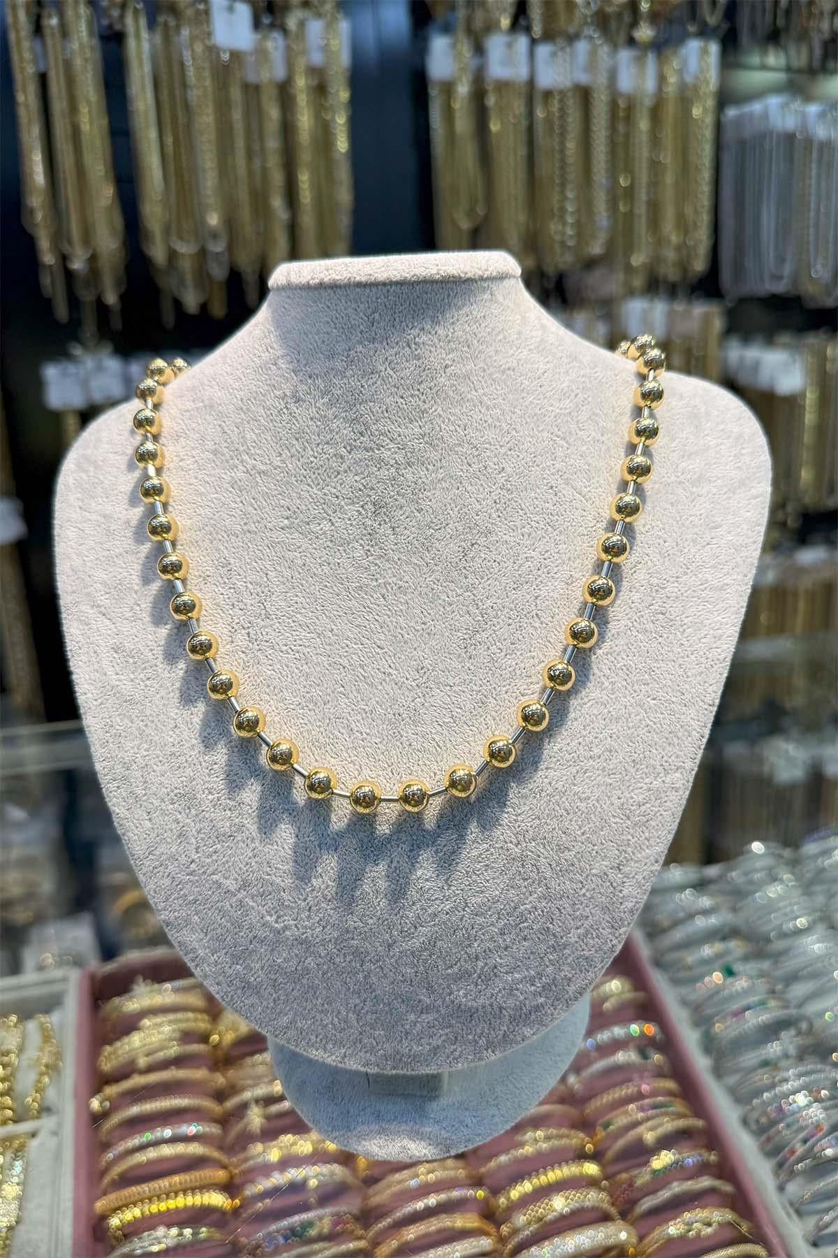 14 K Yeşil Altın Renk Vip Kolye 