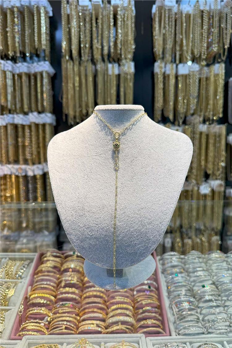 14 K Yeşil Altın Renk Vip Kolye