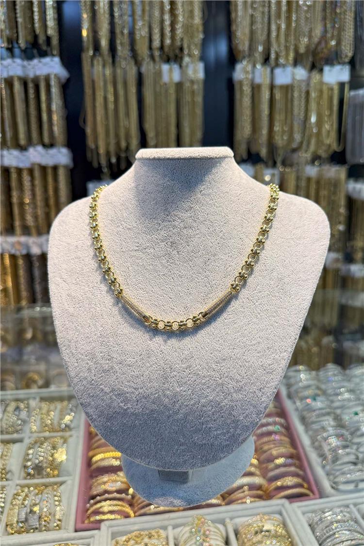 14 K Yeşil Altın Renk Vip Kolye