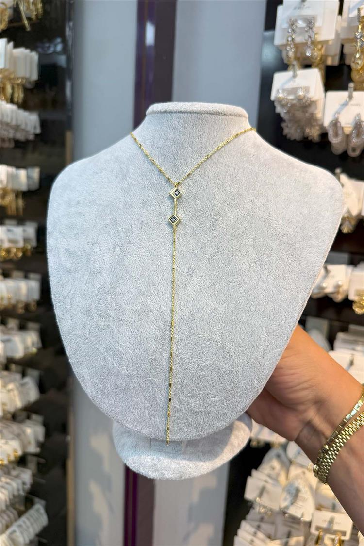 14 K Yeşil Altın Renk Vip Kolye