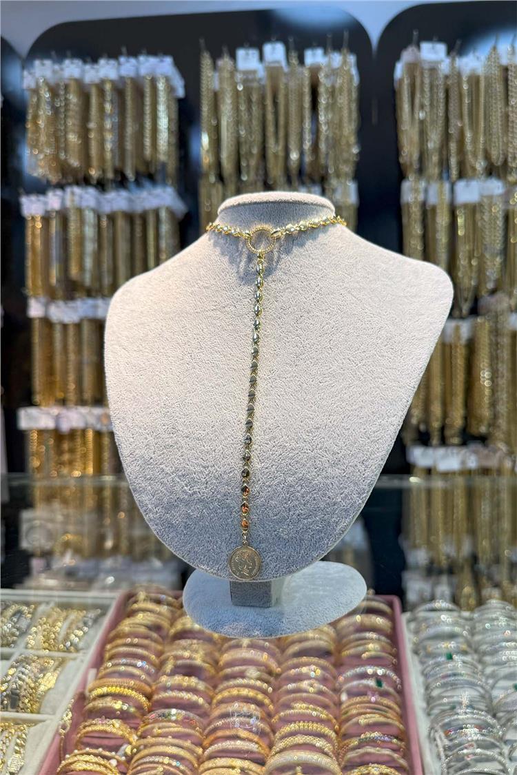 14 K Yeşil Altın Renk Vip Kolye