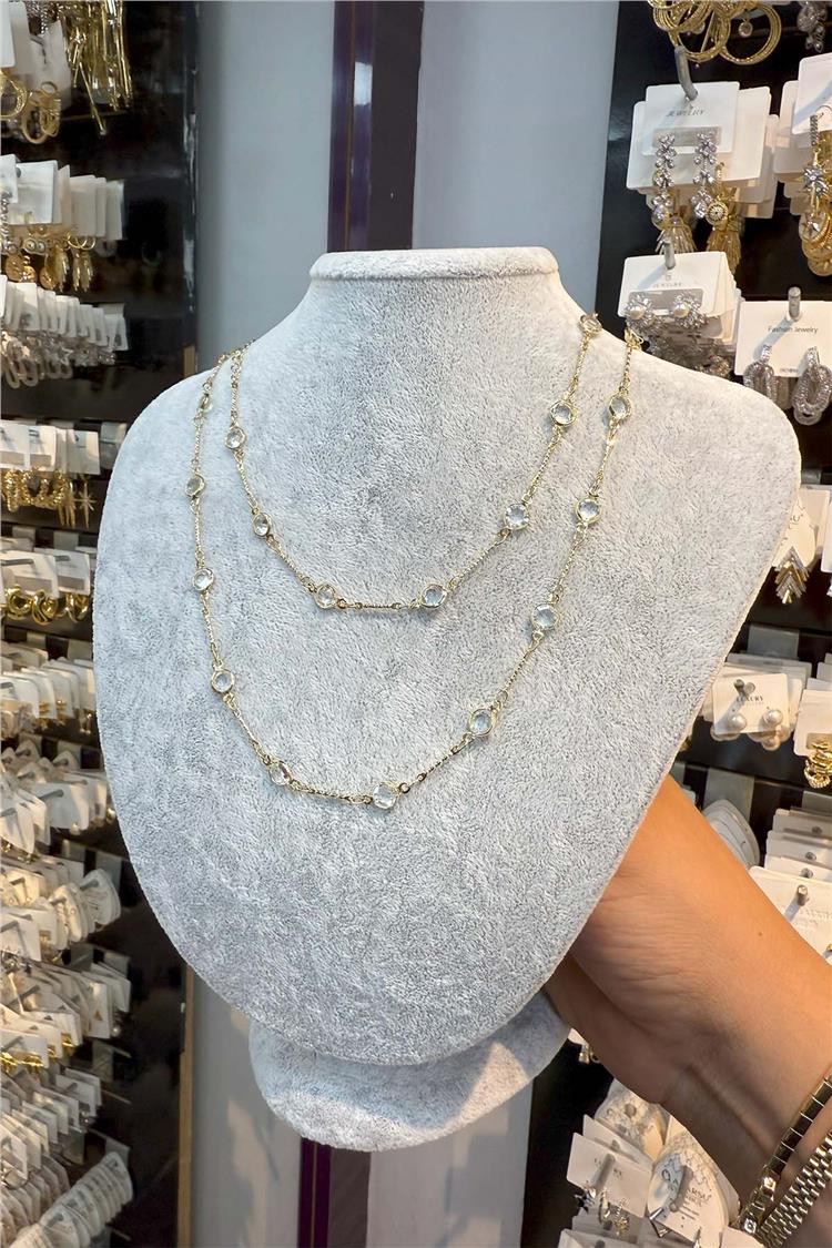 14 K Yeşil Altın Renk Vip Kolye