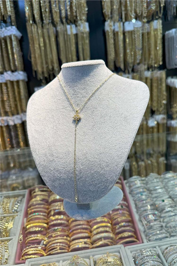 14 K Yeşil Altın Renk Vip Kolye