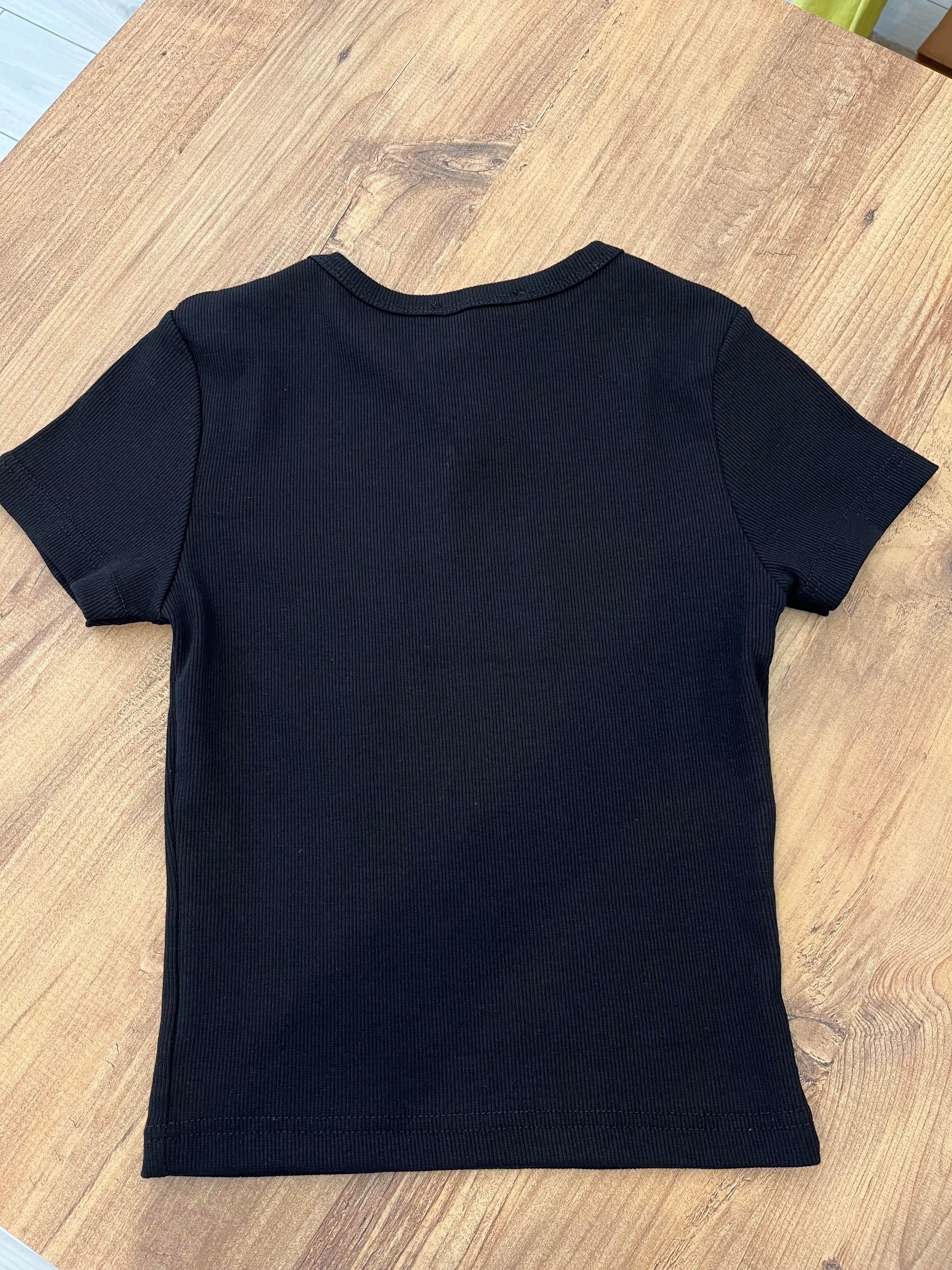 Bisiklet Yaka Taşlı Crop