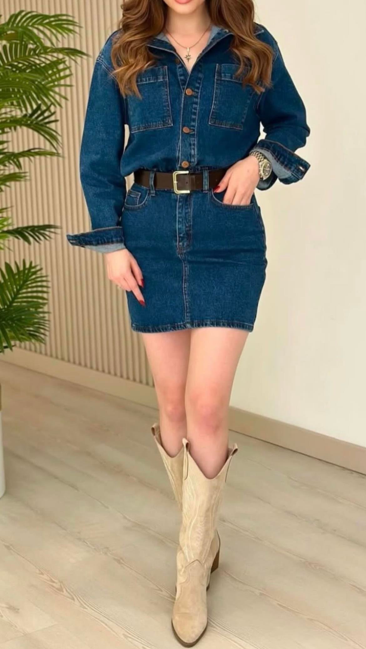 Denim Elbise