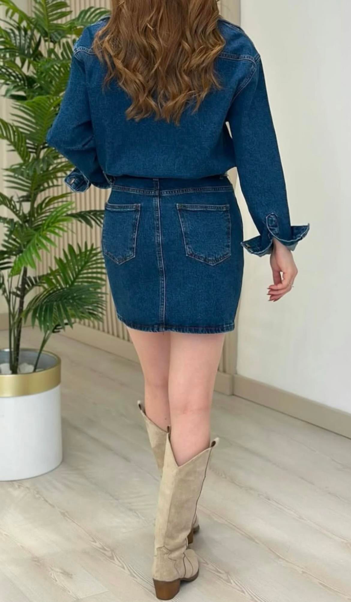 Denim Elbise