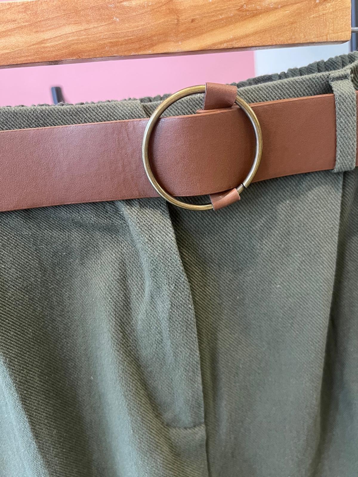 Kemerli Keten Pantolon