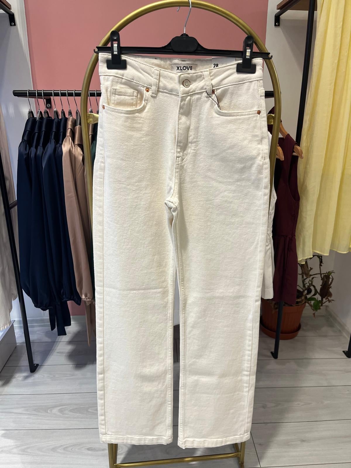 Krem Rengi Mom Jean
