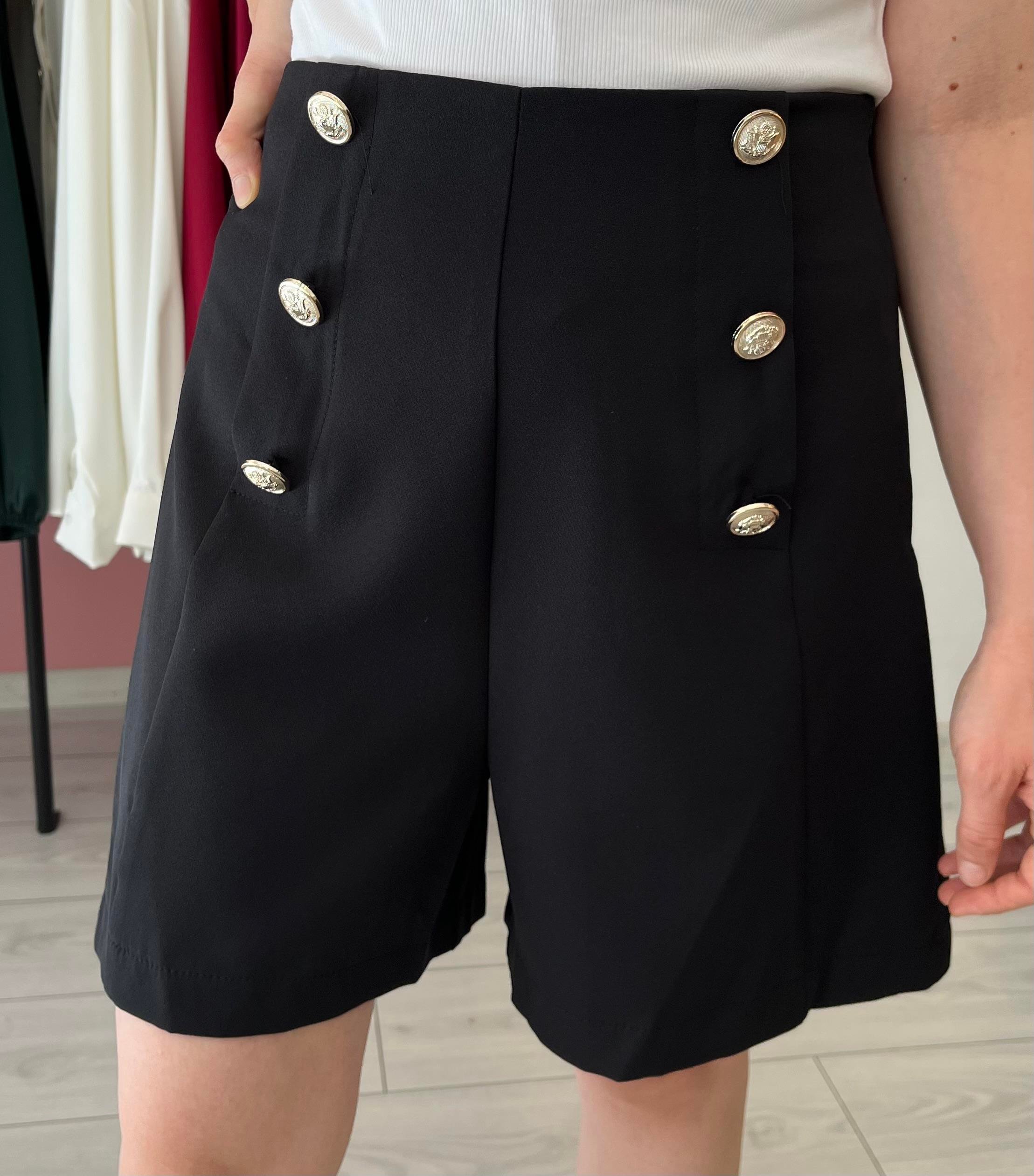 Marka Model Düğme Detaylı Şort