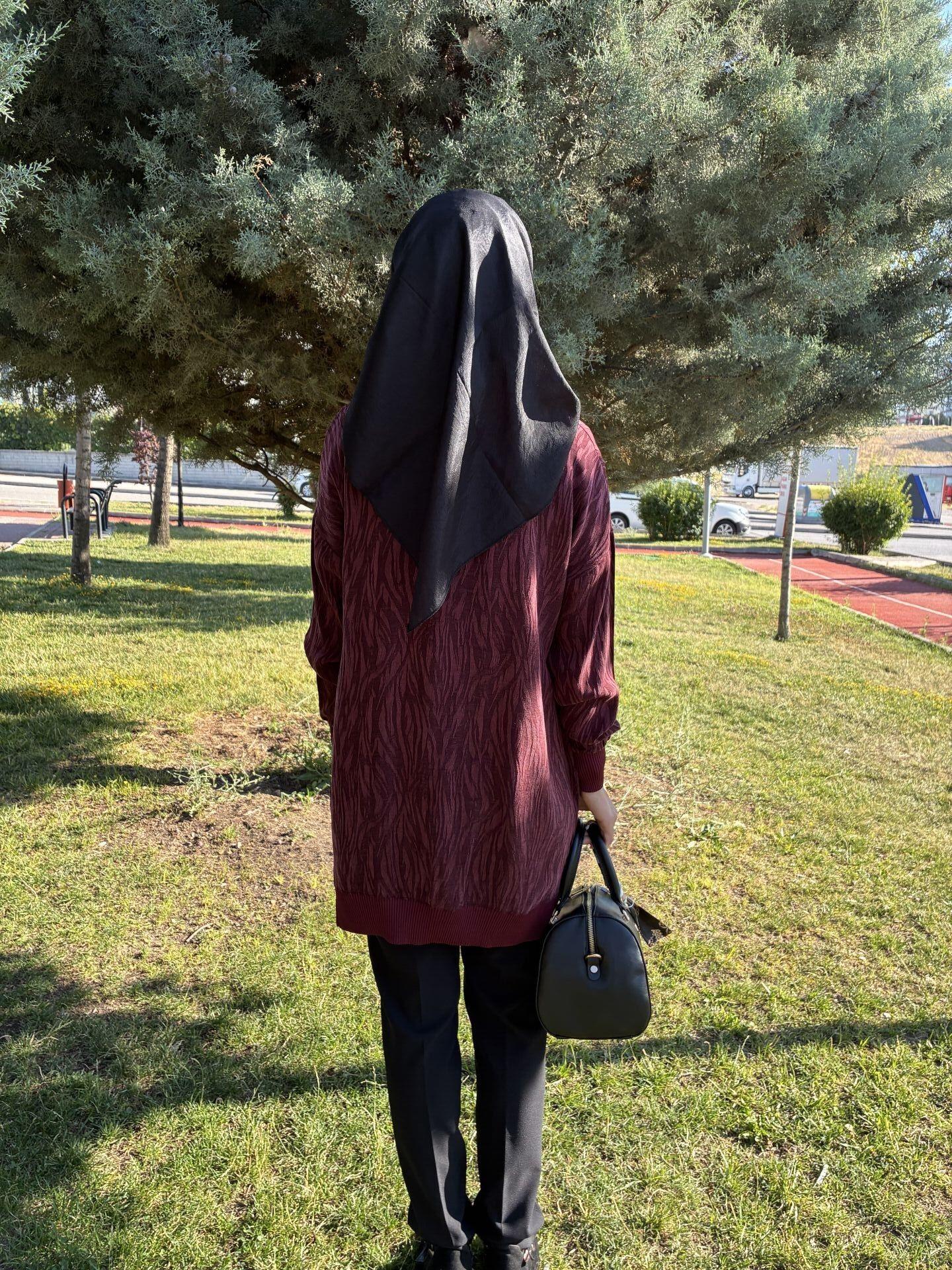 Bordo İpek Cupra Tunik Kado Marka